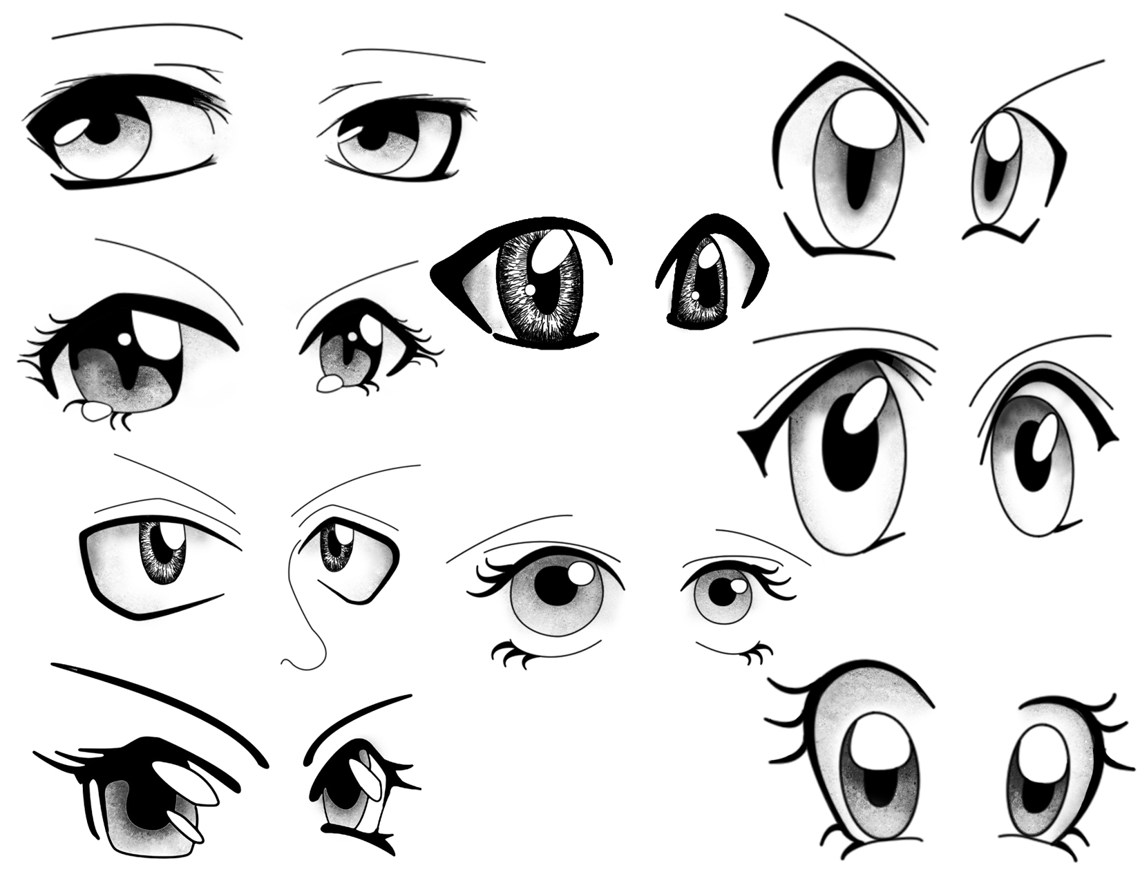 Cartoon Eye Drawing Cartoon Eyes, Mix And Match To Create Your Own ...
