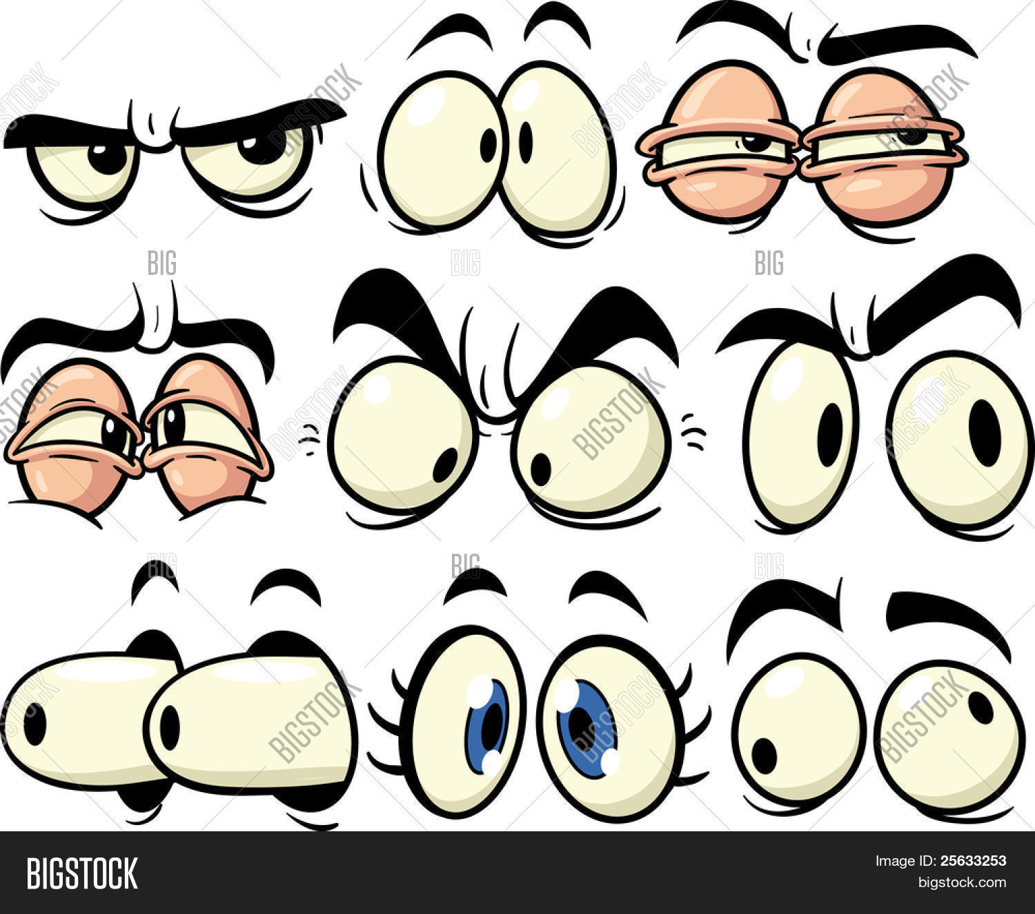 Funny Cartoon Eyes. All Separate Vector & Photo | Bigstock