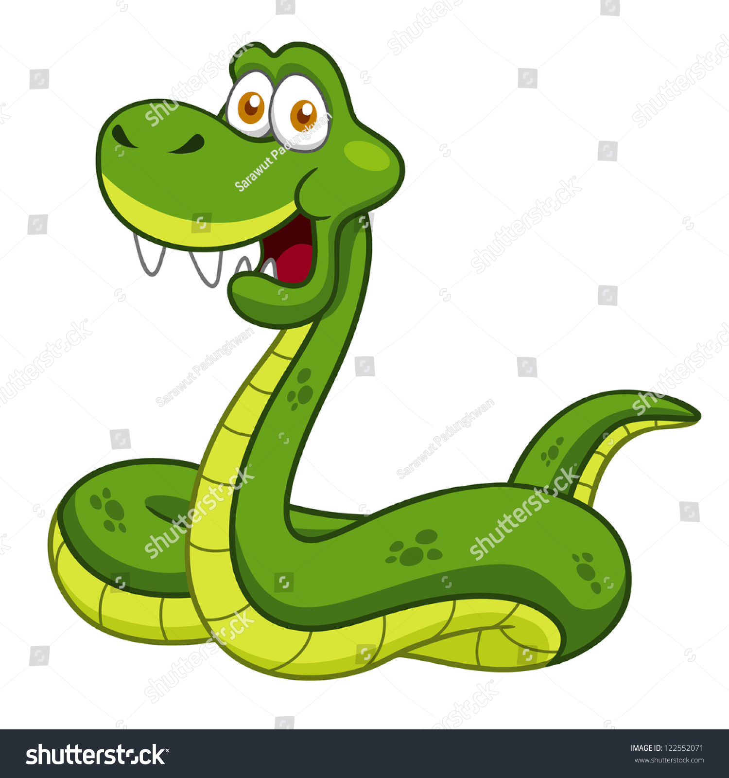 Illustration Cartoon Snake Stock Vector 122552071 - Shutterstock