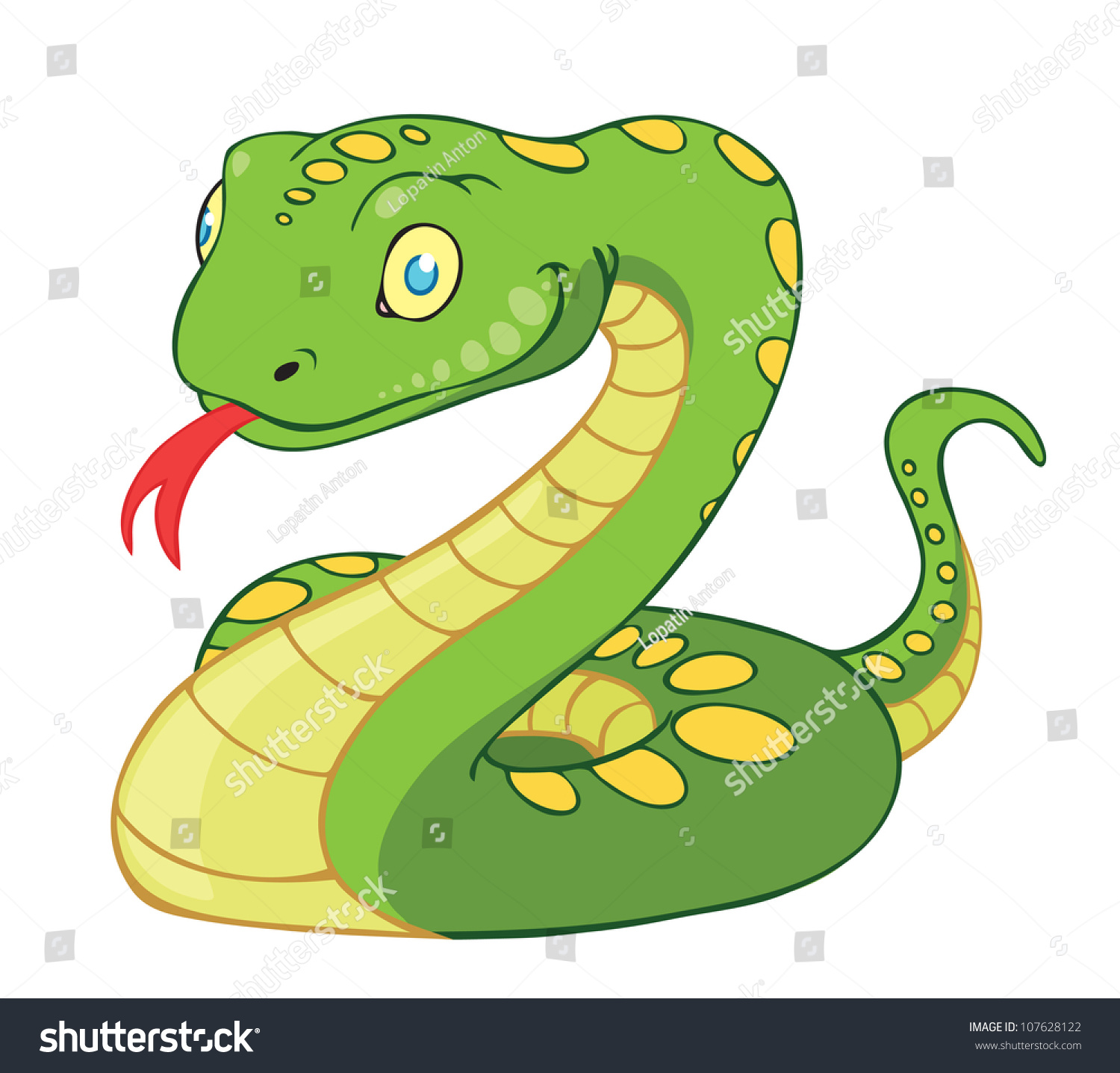 Cartoon Snake Stock Illustration 107628122 - Shutterstock