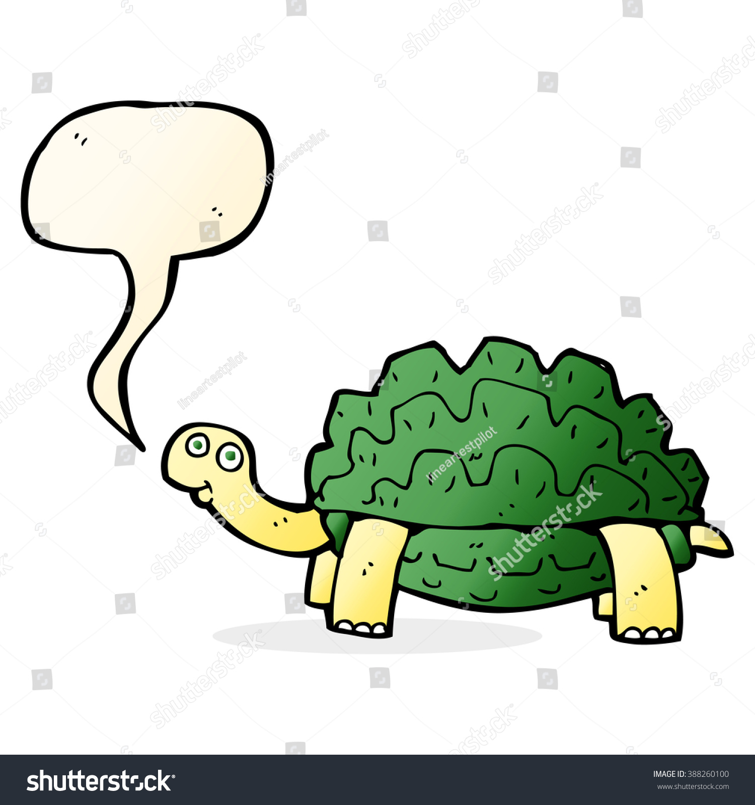 Cartoon Tortoise Speech Bubble Stock Vector HD (Royalty Free ...