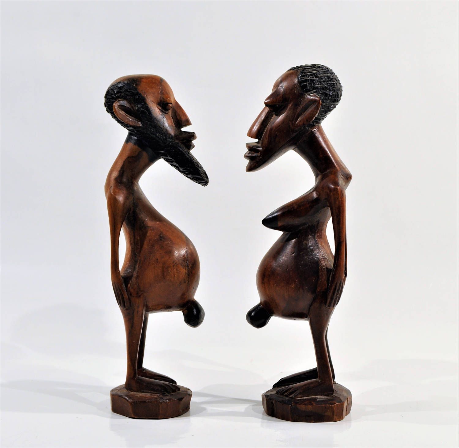 Ironwood Carved African Woman and Man statue /Safari Art/African Art ...