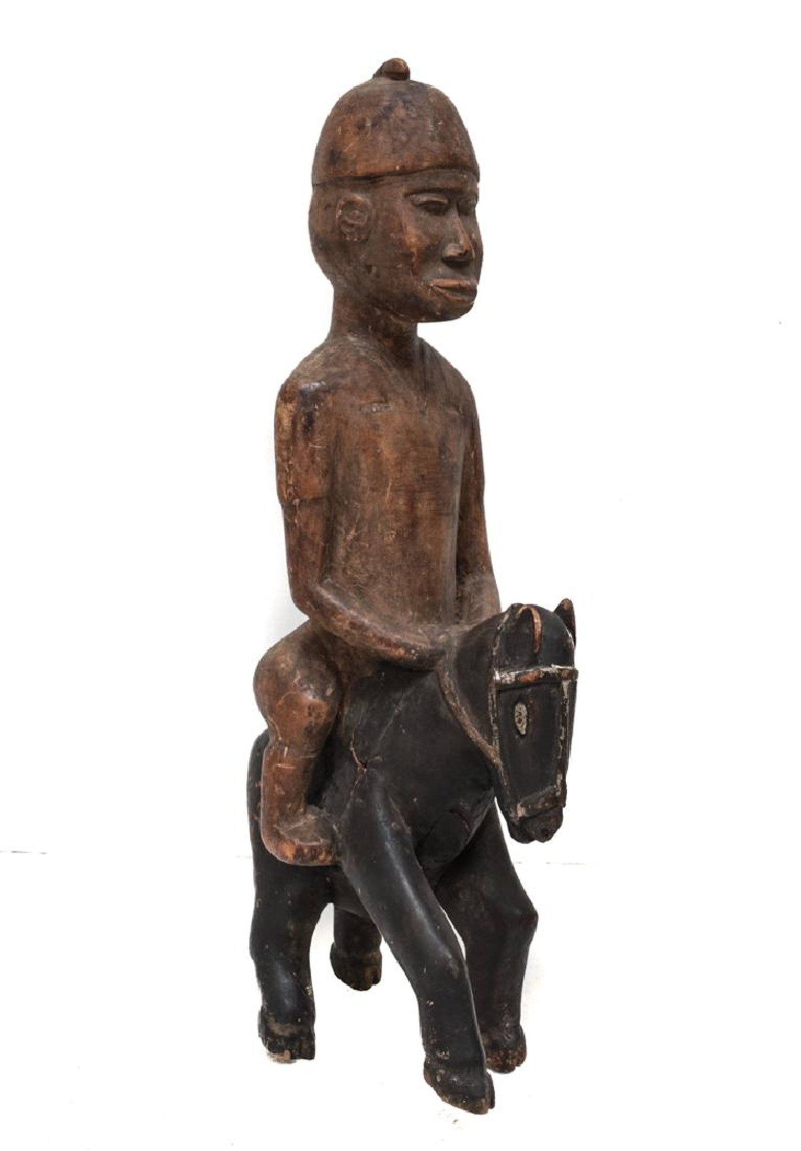 Hand Carved figure on horseback