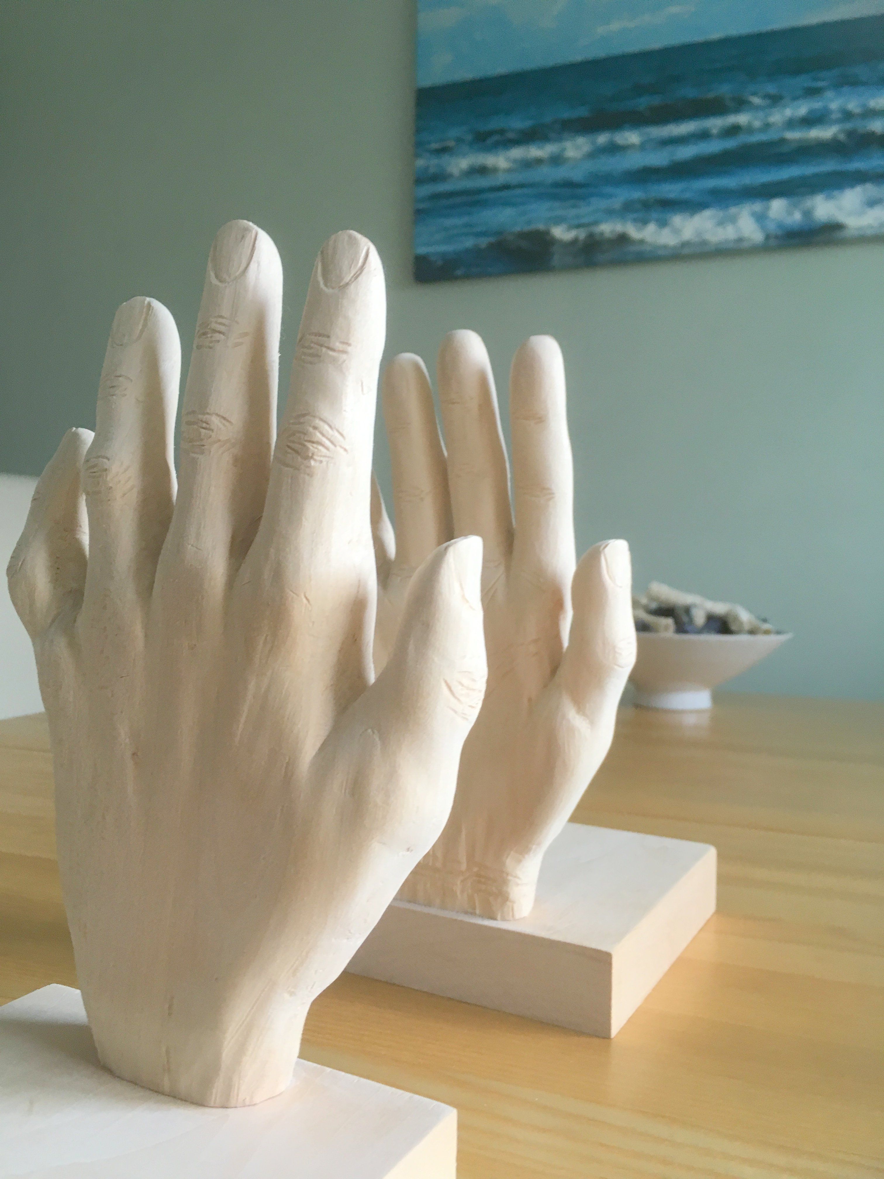 Wood carving. Carved hands. An attempt to carve my own hands out of ...
