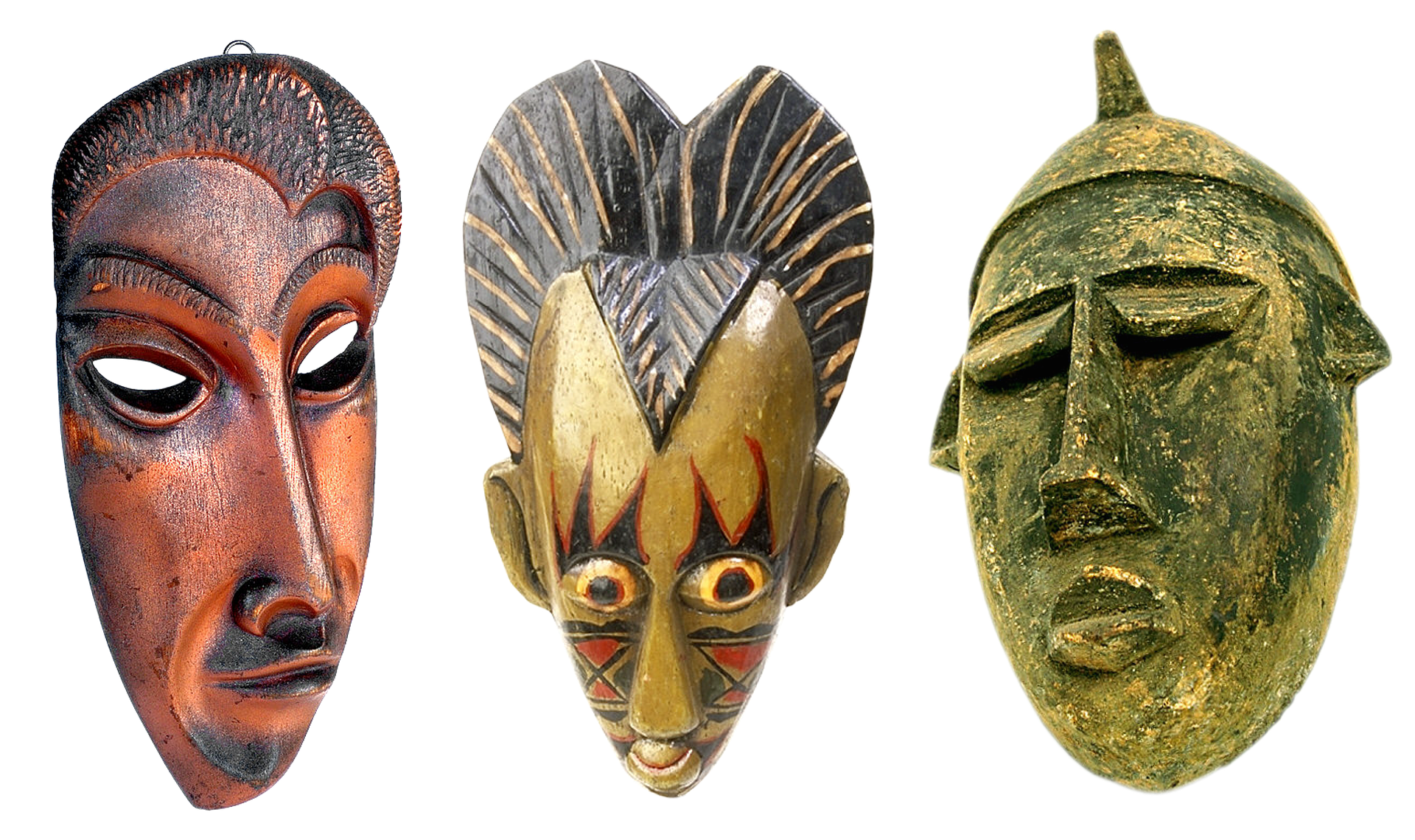 Carved masks photo