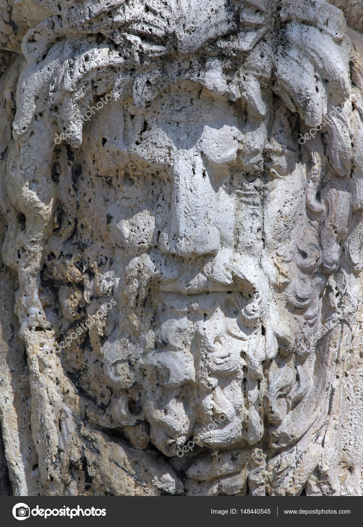 carved stone face — Stock Photo © gallofoto #148440545