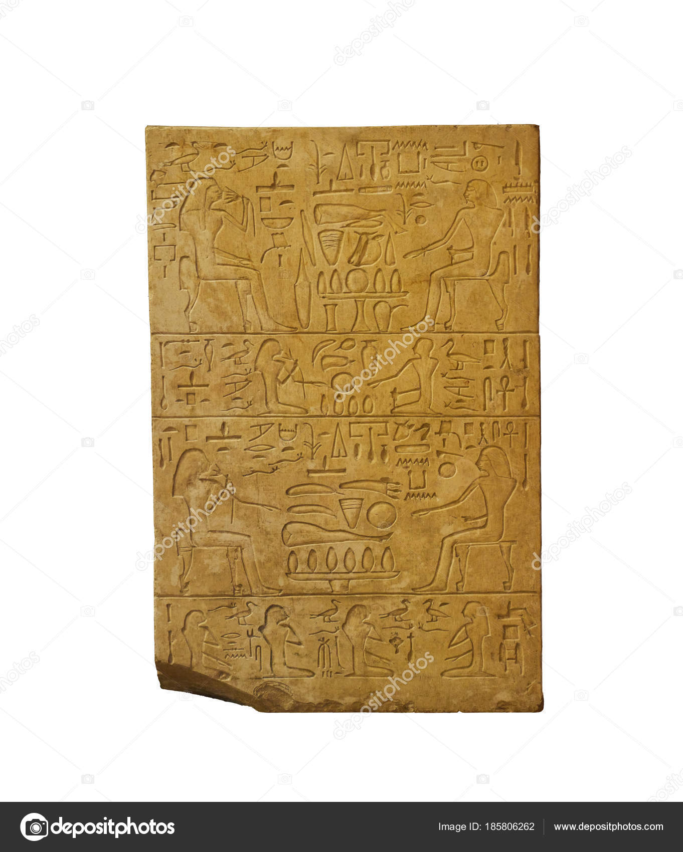 Closeup Old Egyptian Hieroglyphs Carved Stone — Stock Photo ...
