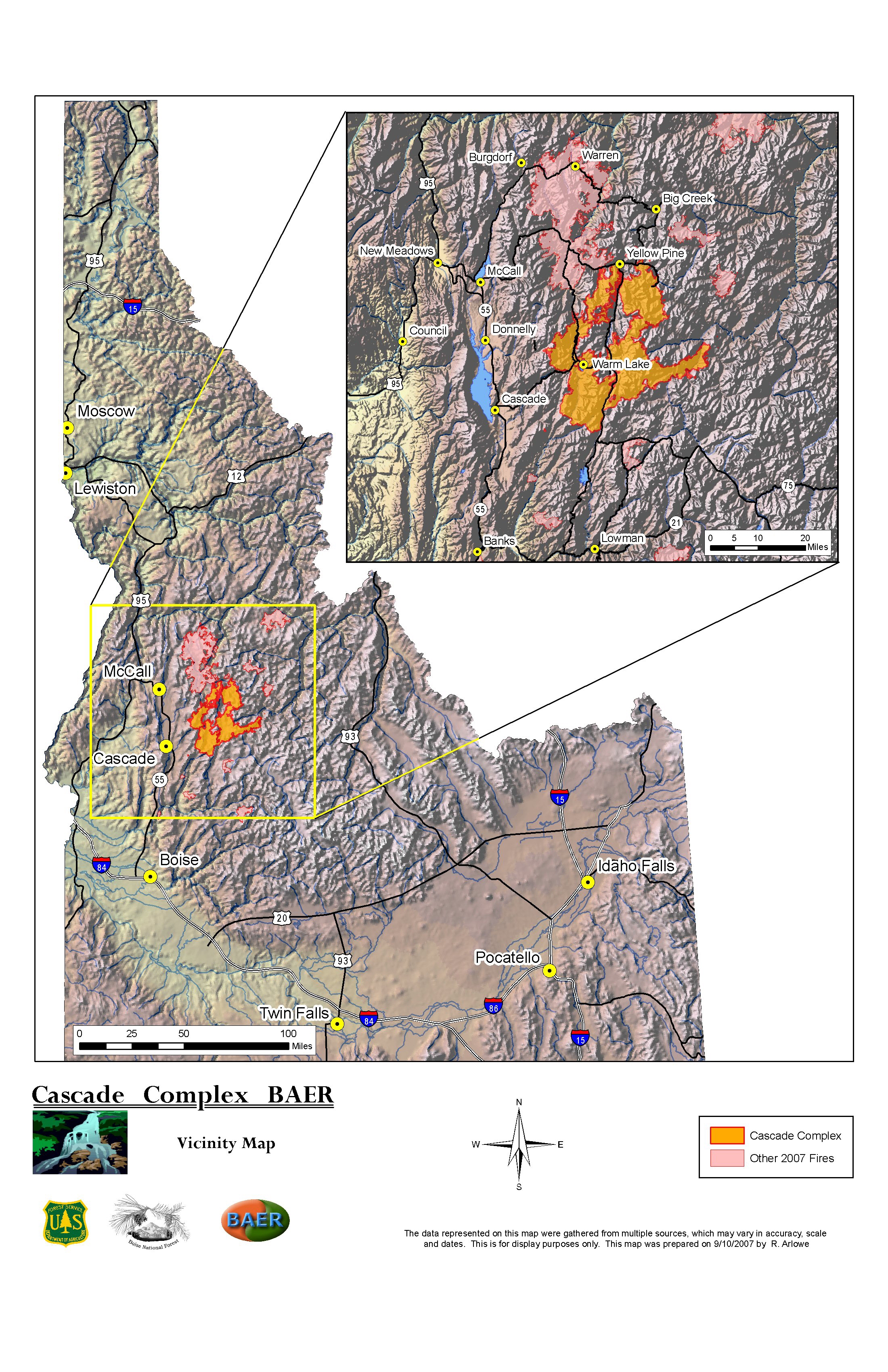 2007 South Central Idaho Fires Information