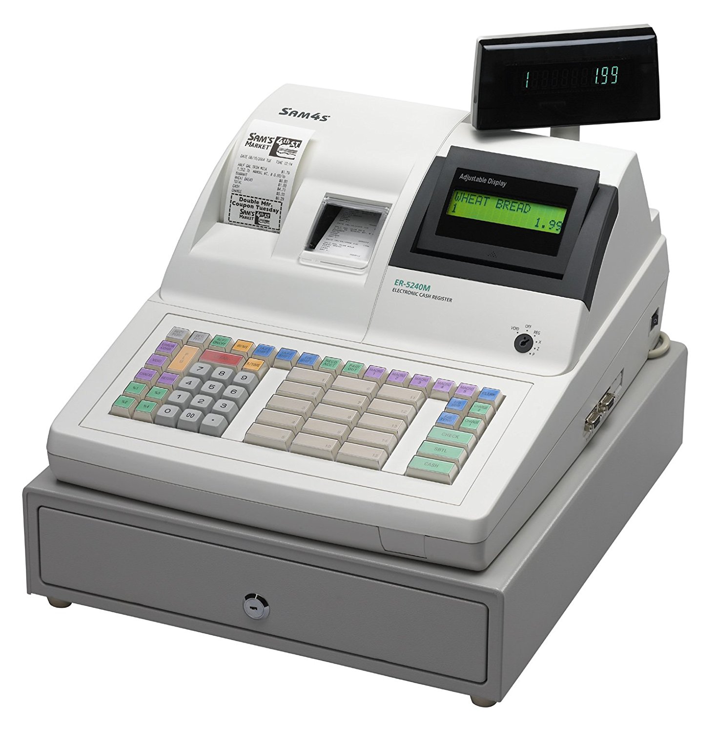 Amazon.com : Sam4s ER-5240M Commercial Electronic Cash Register ...