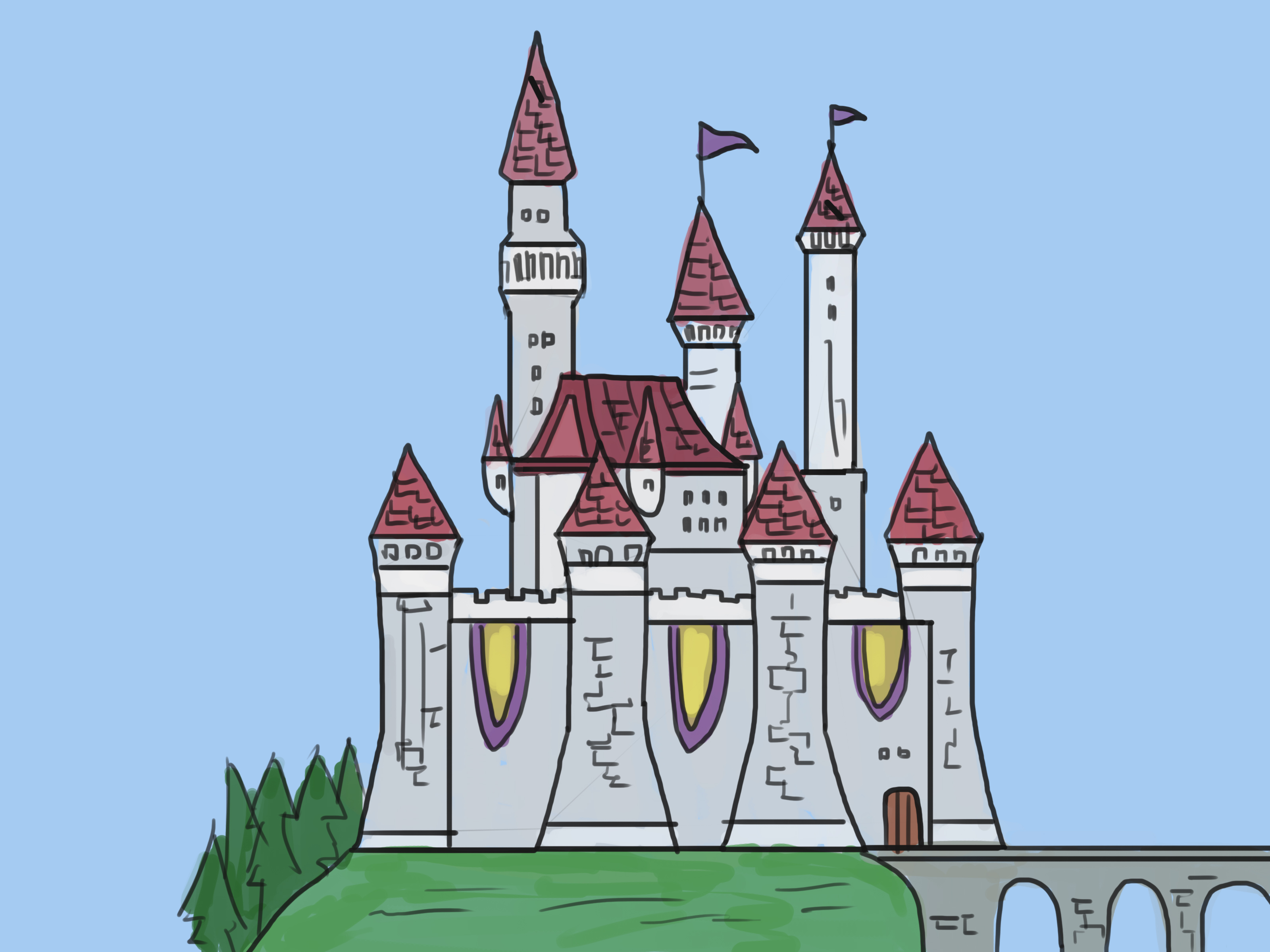 4 Ways to Draw a Castle - wikiHow