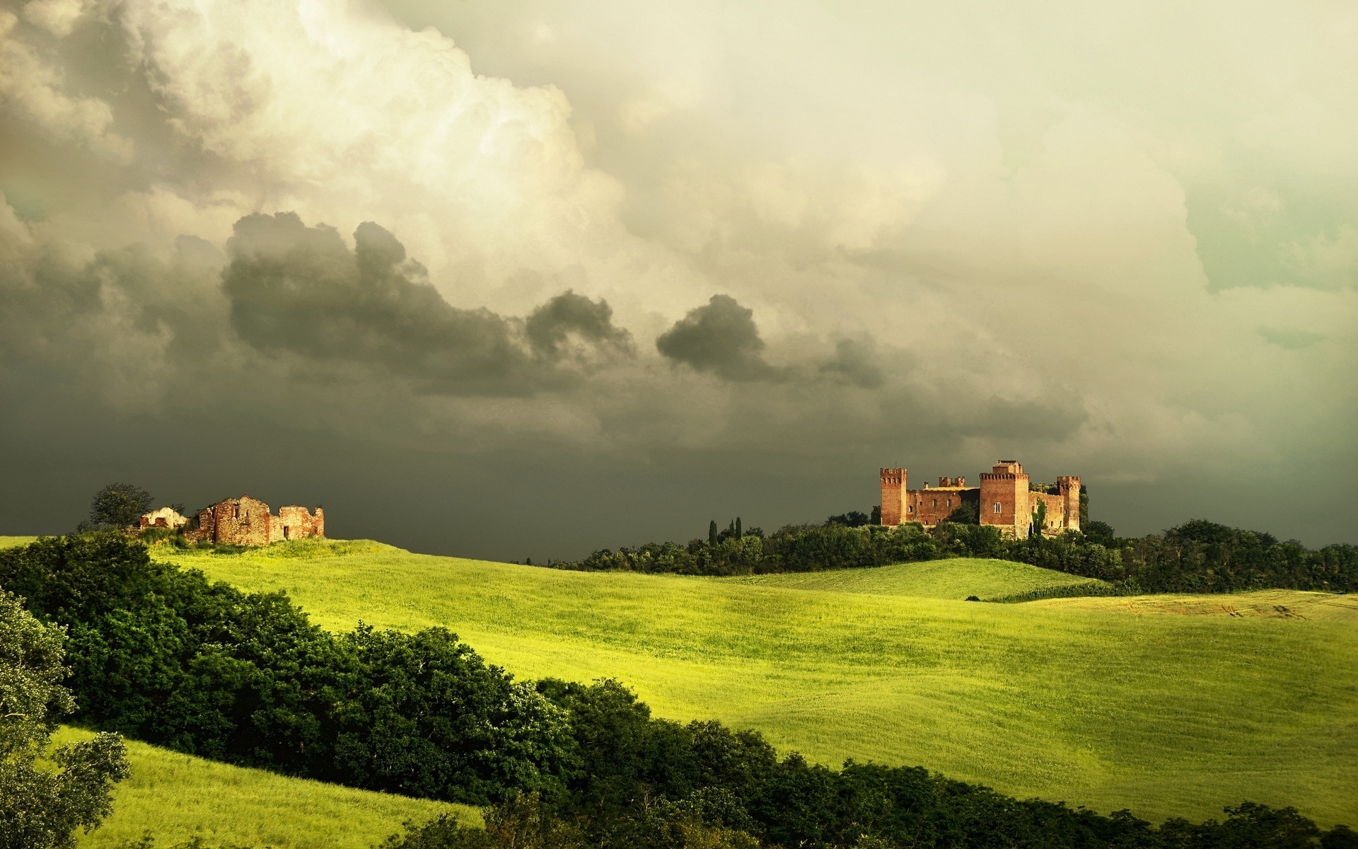 Tuscany Landscape Cast HD Wallpaper, Background Images