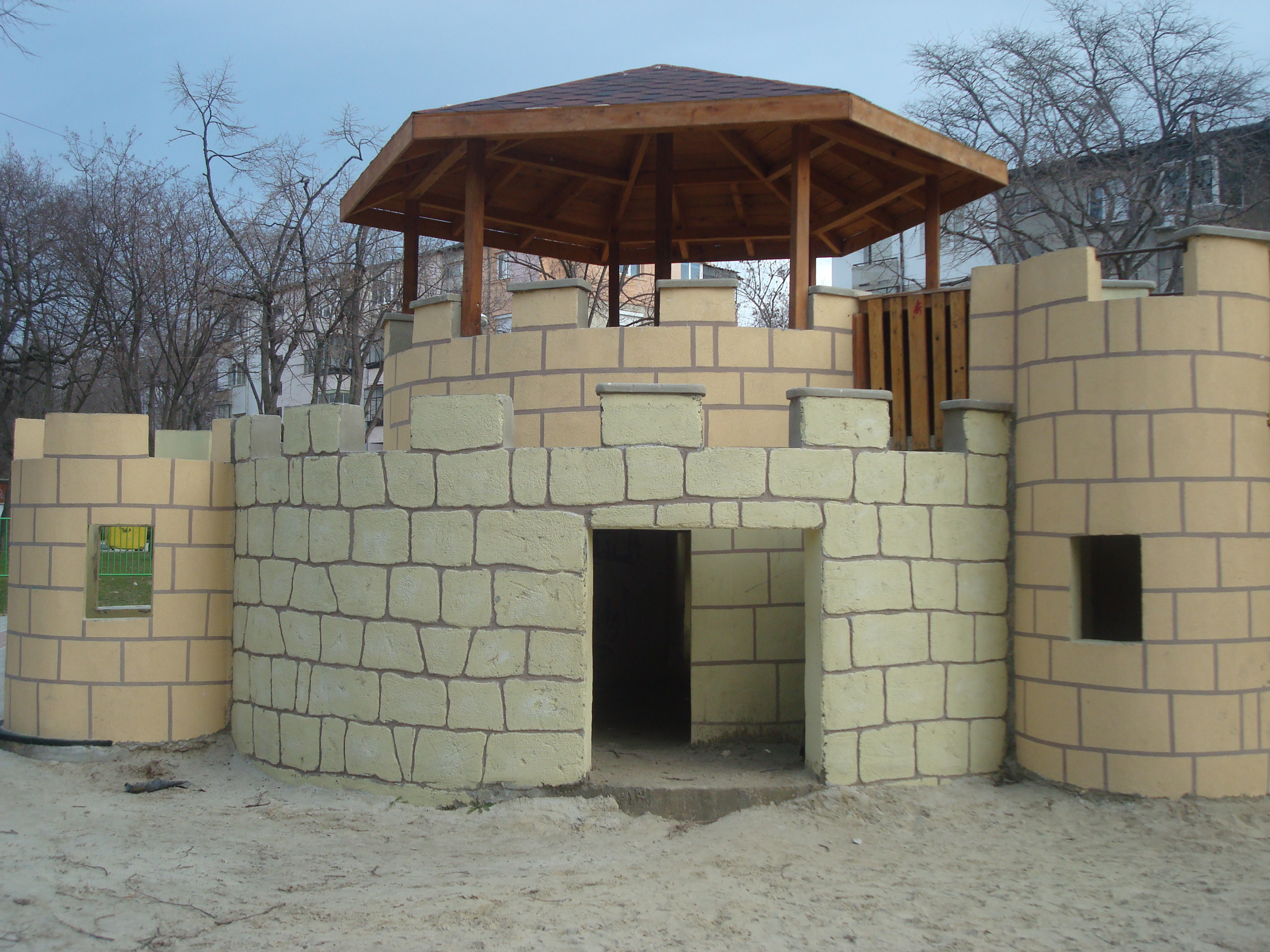 Castle on a children playground photo