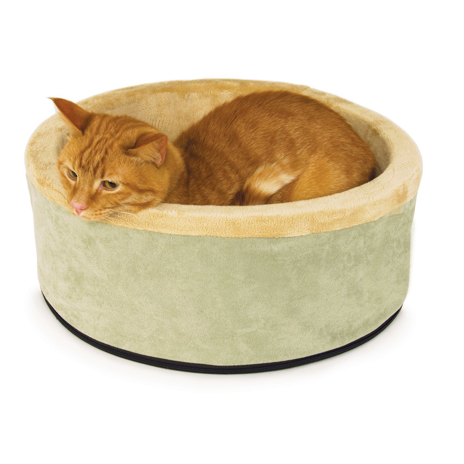 Amazon.com : K&H Pet Products Thermo-Kitty Heated Pet Bed Small Sage ...