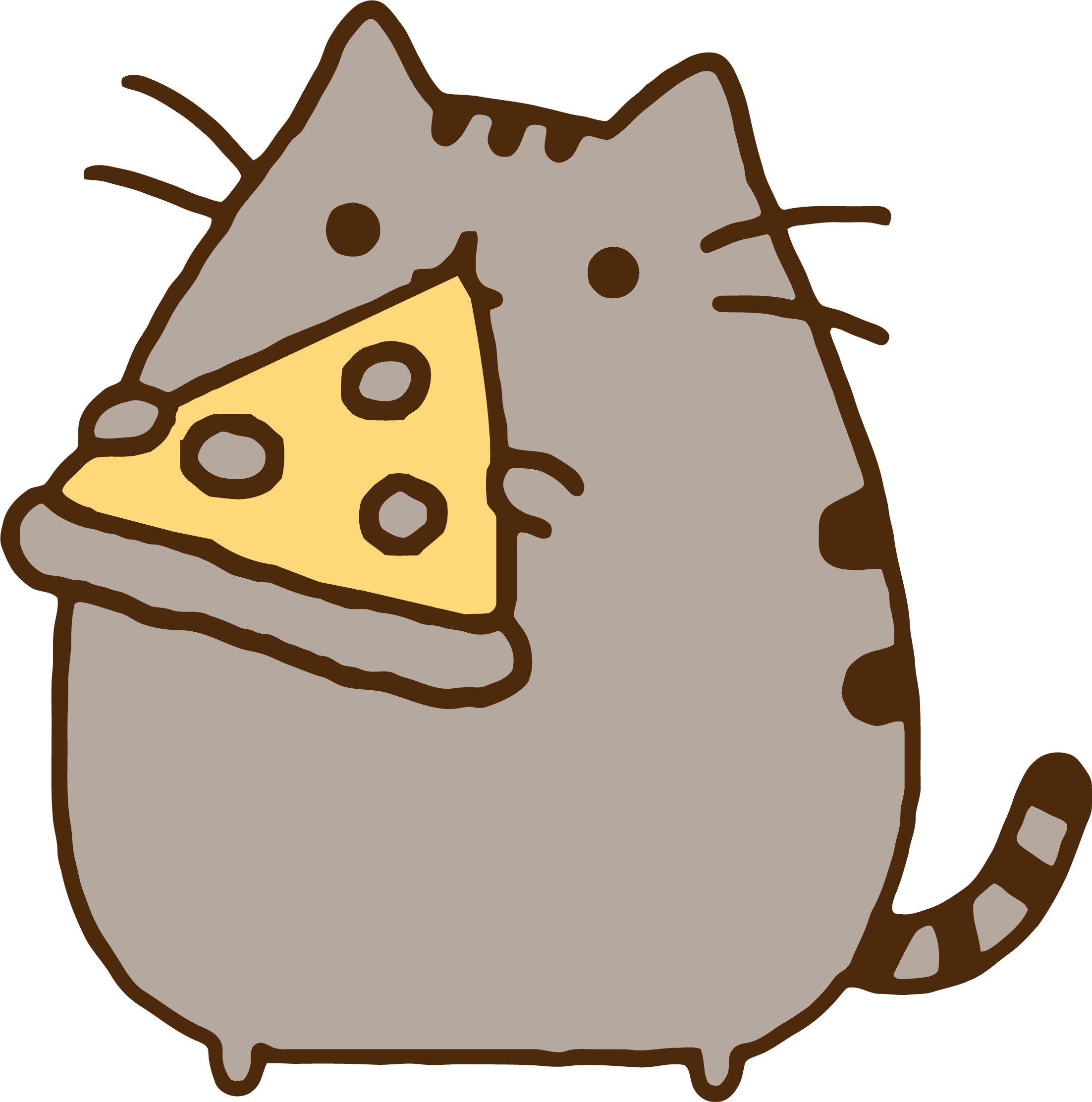 Eating Pizza Cat Clipart Png - ClipartlyClipartly
