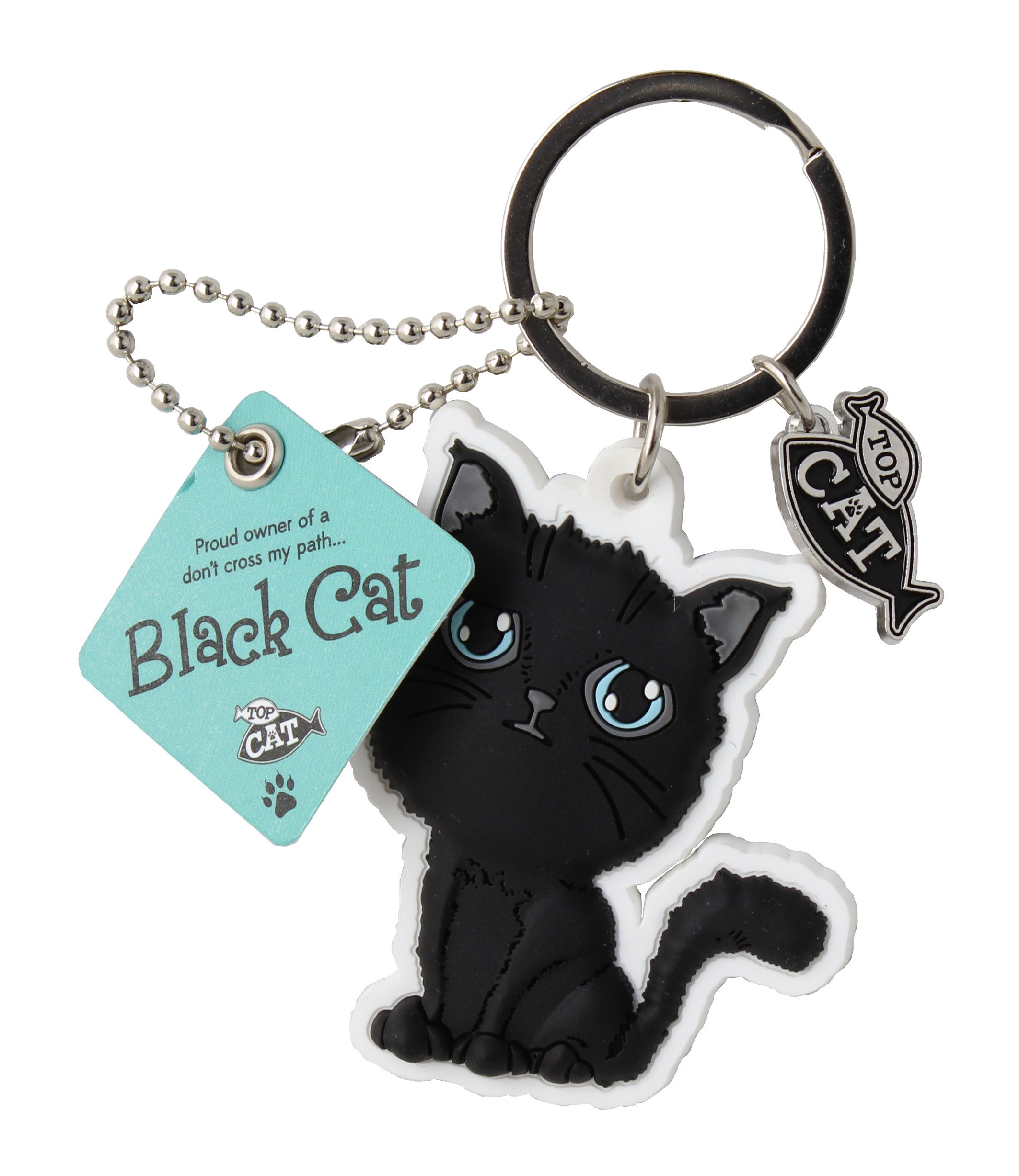 H&H Wags & Whiskers Keyring: Black Cat - Gift Horse Online