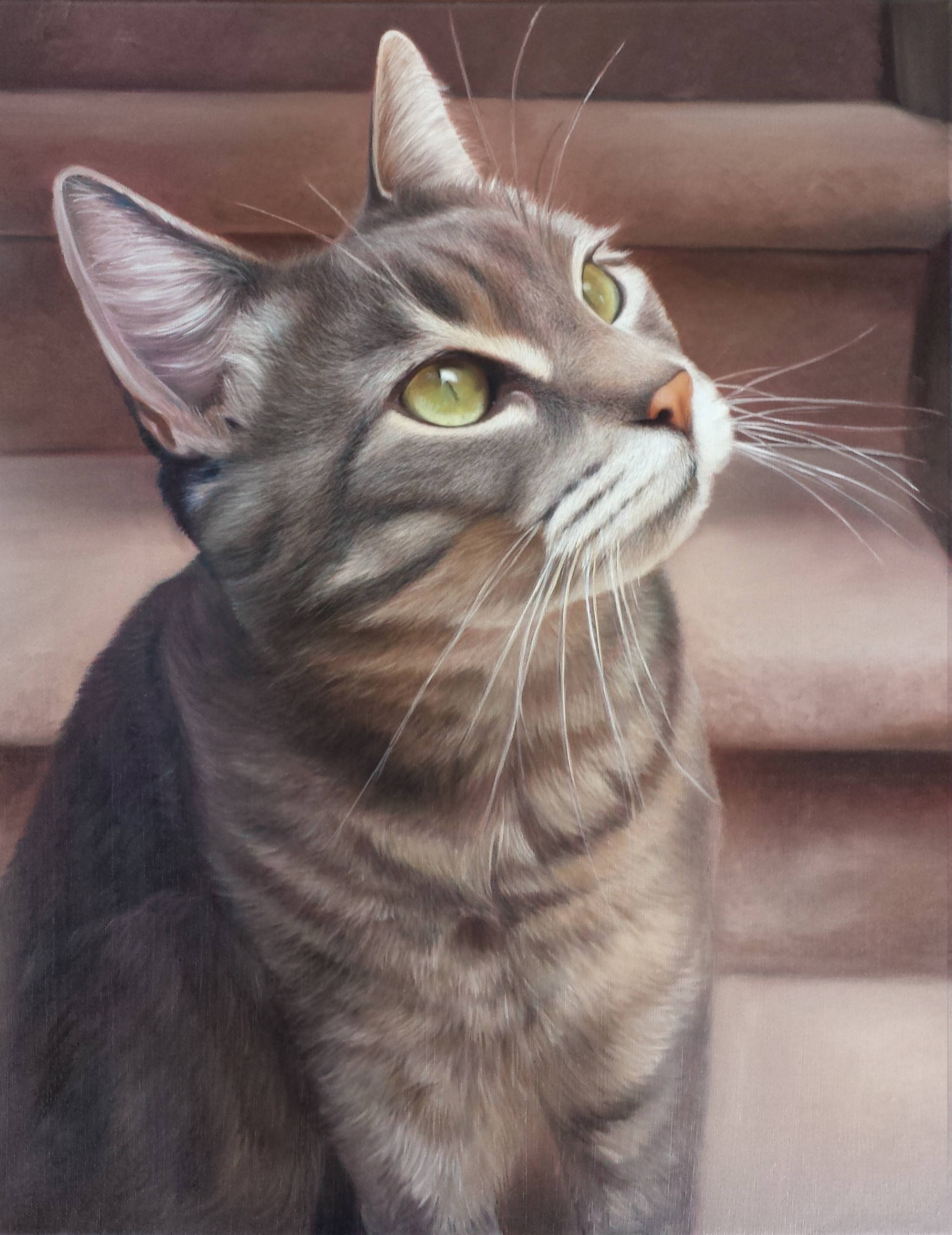 CAT PORTRAIT - Oil Painting - Pet Portrait - Cat Painting - Tabby ...