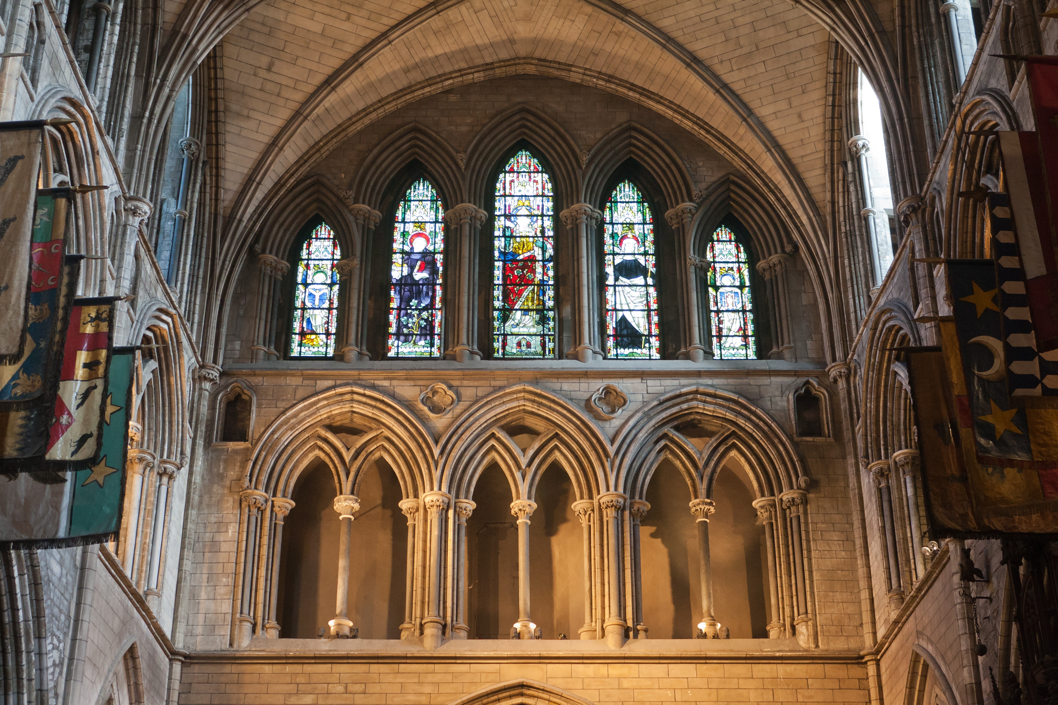 File:Dublin St. Patrick's Cathedral Choir East Wall Upper Section ...