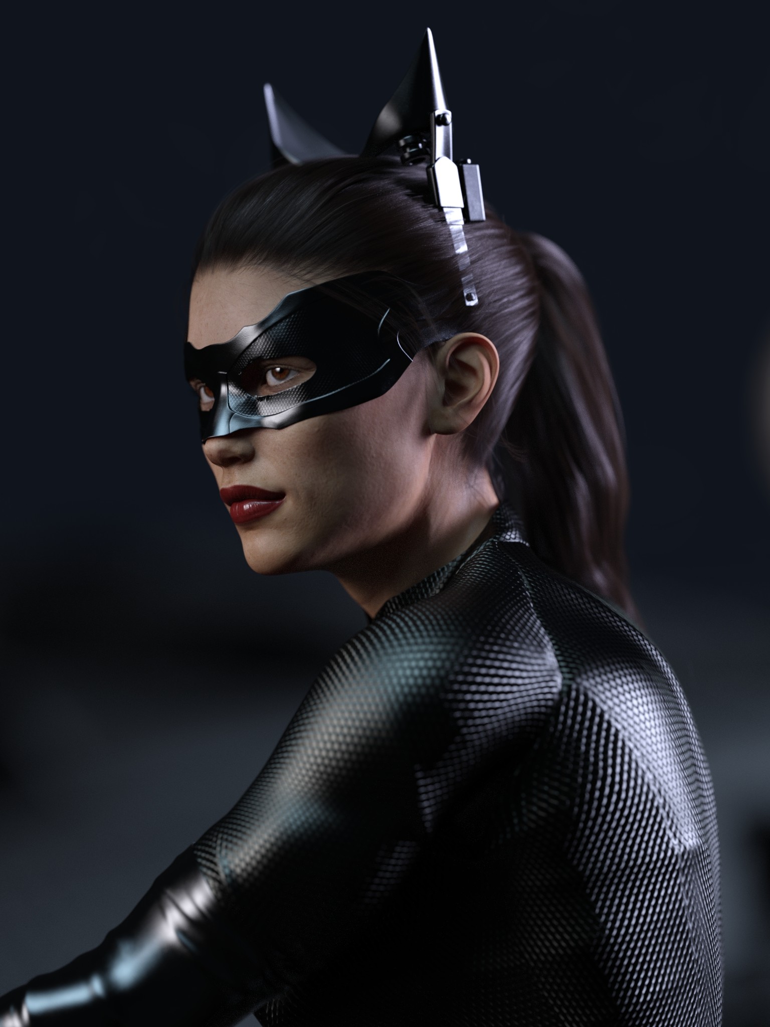 Dahri Al Ghul - Catwoman portrait in profile