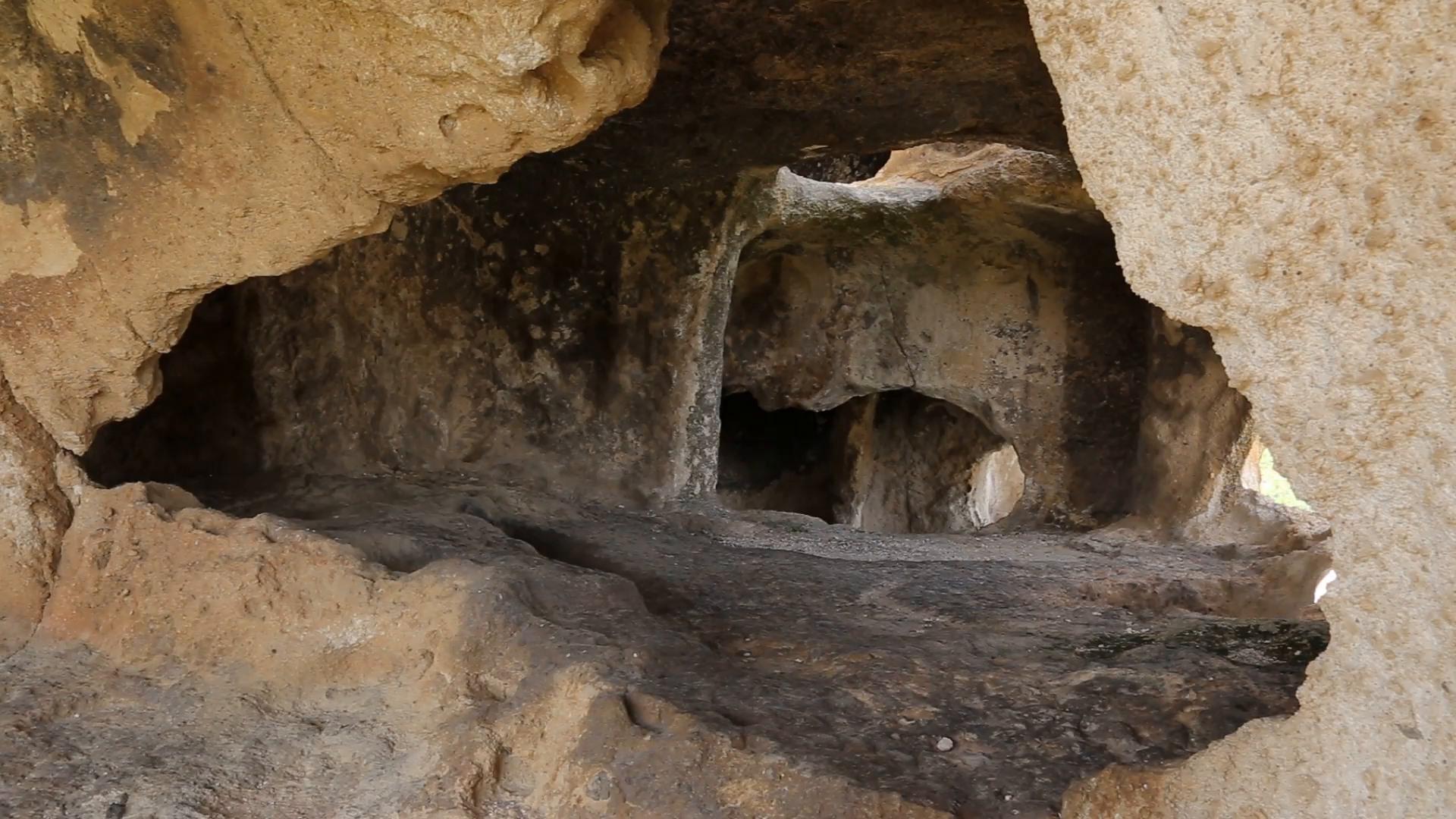 Stone age, cave houses nature Stock Video Footage - Videoblocks