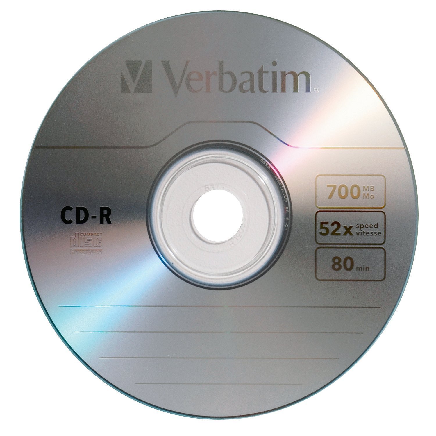 Amazon.com: Verbatim CD-R 700MB 80 Minute 52x Recordable Disc - 20 ...