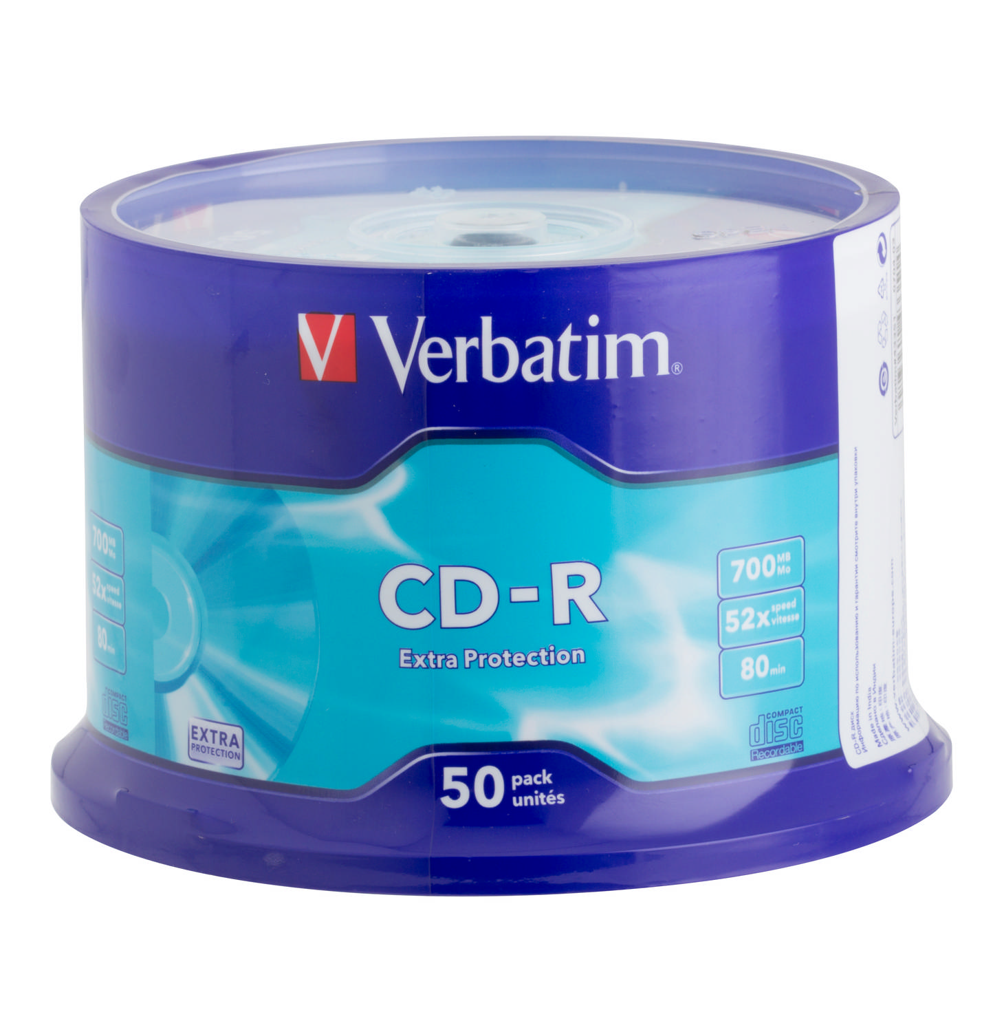 VERBATIM 700 MB CD-R Spindle (50 Pack) - Lowest Prices & Specials ...