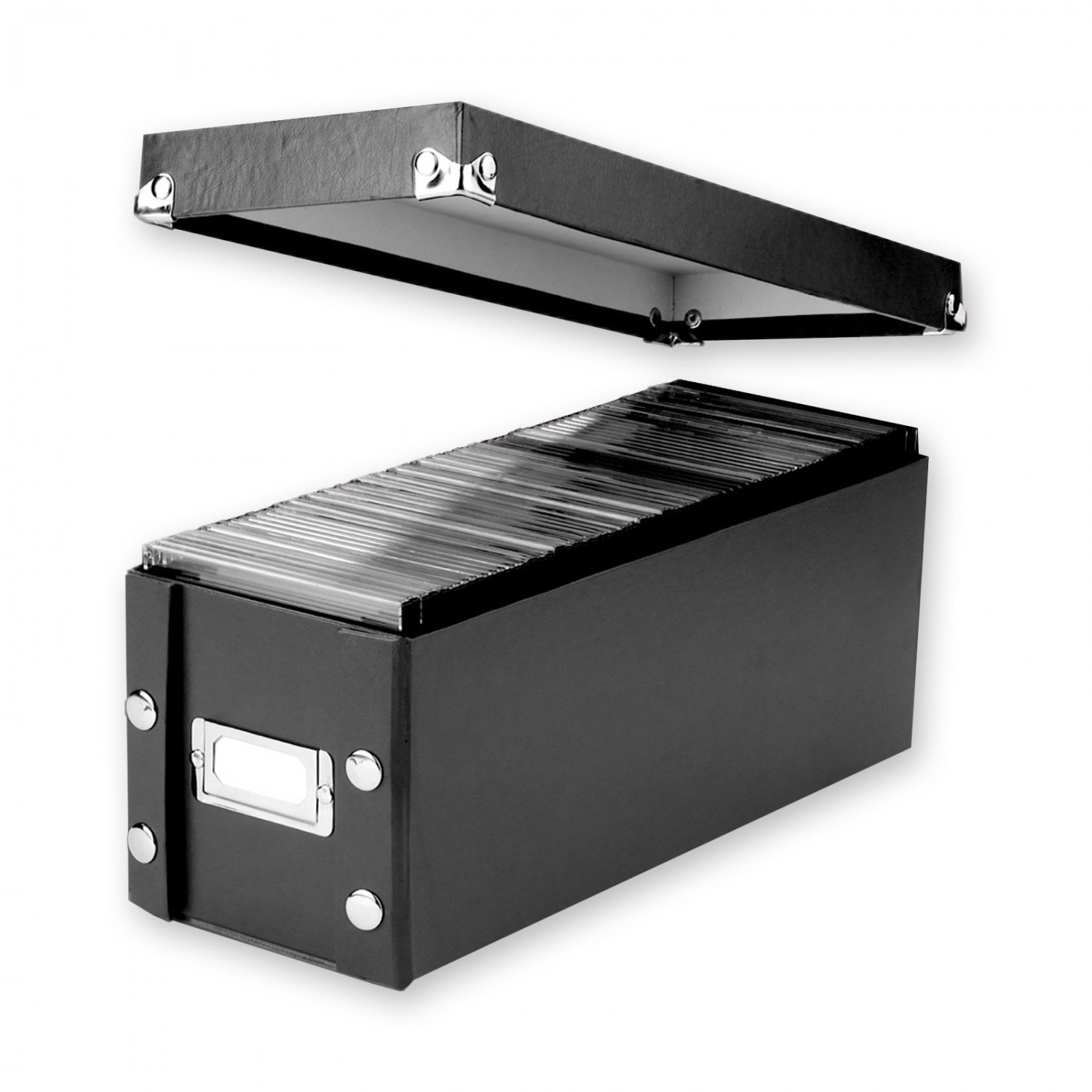 Amazon.com: Snap-N-Store CD Storage Boxes, Set of 2 Boxes, Black ...