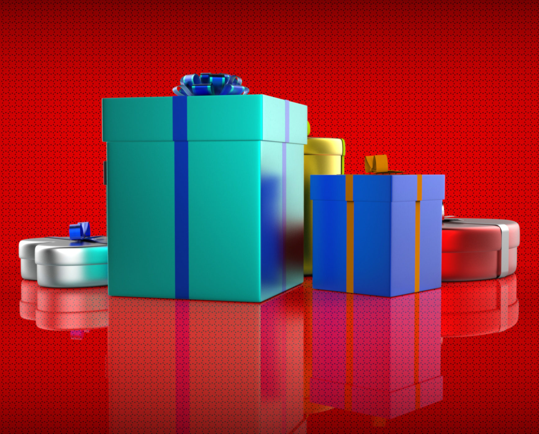 Celebration giftbox indicates joy giftboxes and occasion photo