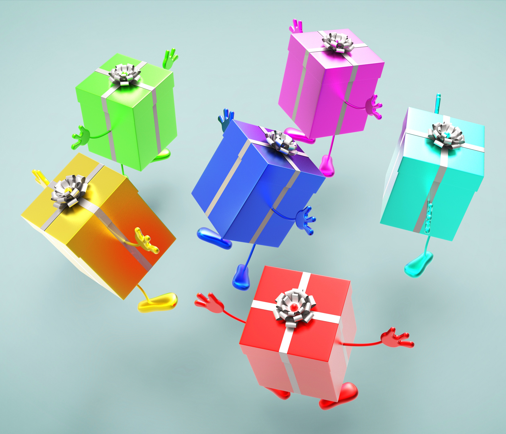 Celebration giftboxes represents celebrations giving and joy photo