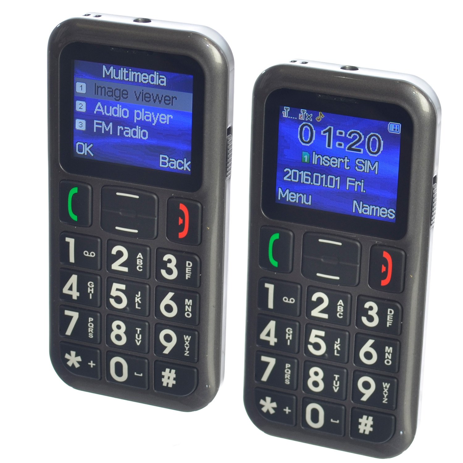 GOSO Big Button Senior Cell-Phone Unlocked Dual-Sim GSM Quad Band ...