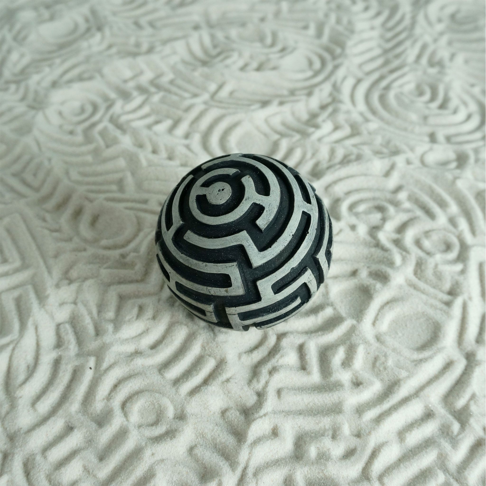 Textured Cement Sand Sphere for Sand Play: Maze Design | Maze design ...