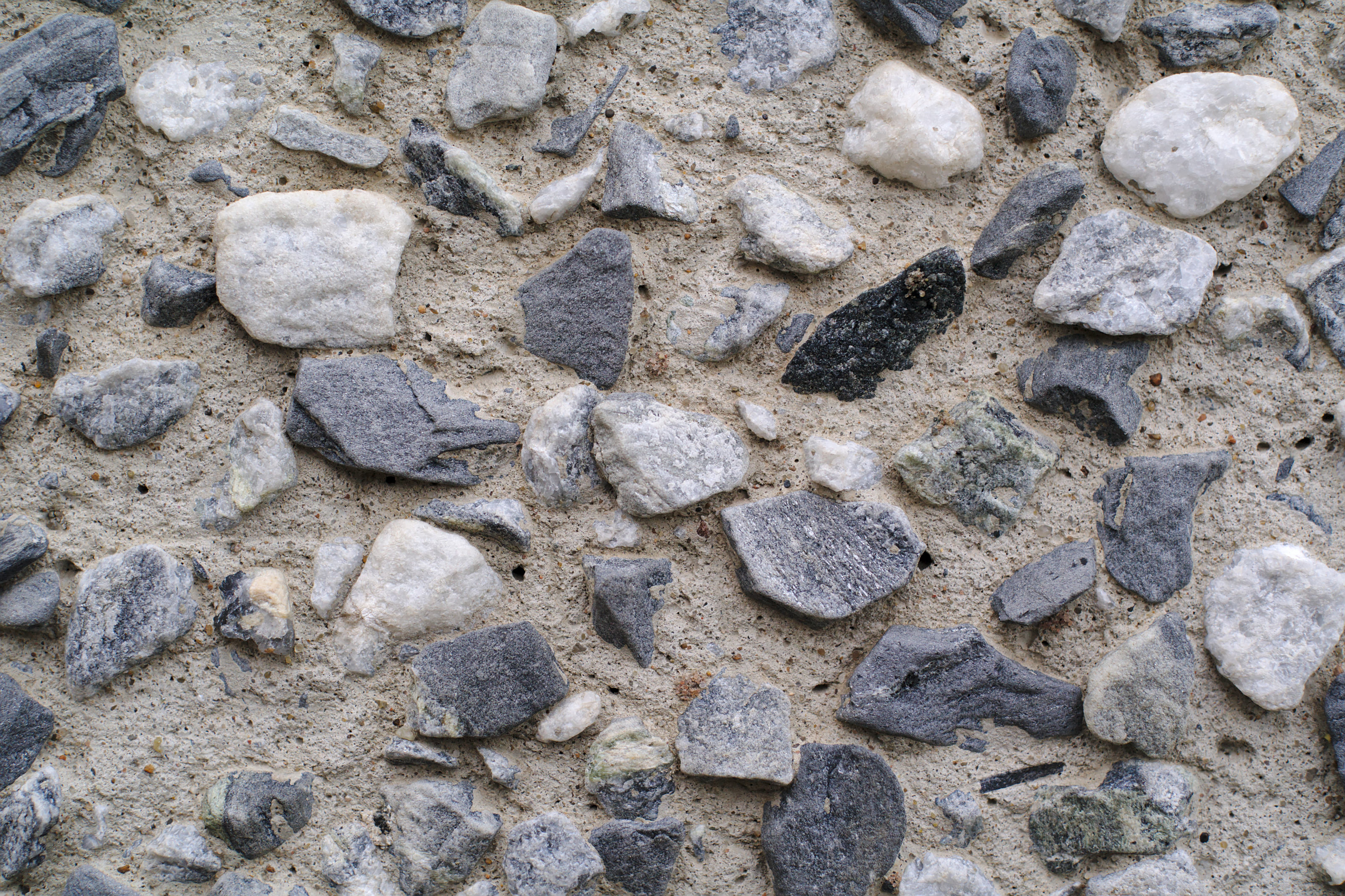 Cemented gravel wall