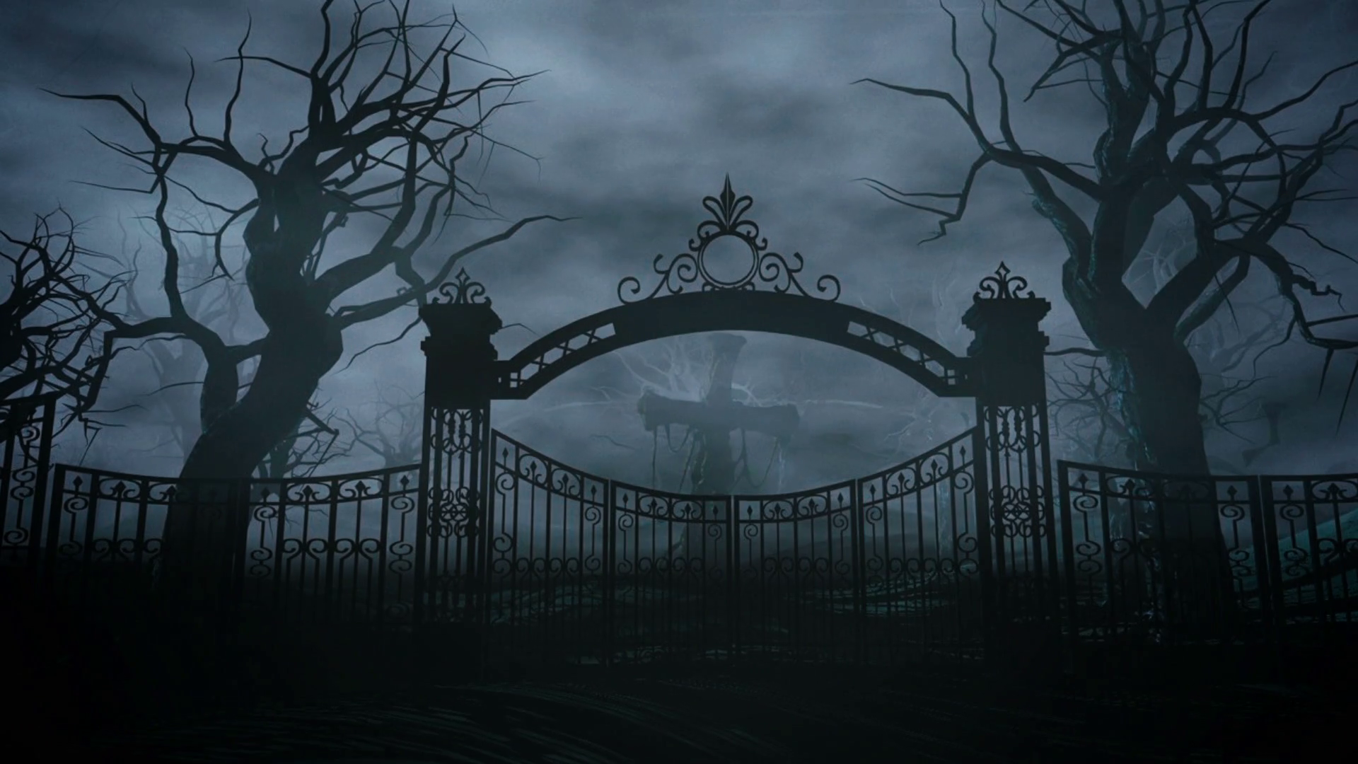 Horror night cemetery, grave. Moonlight . halloween concept. 3d ...
