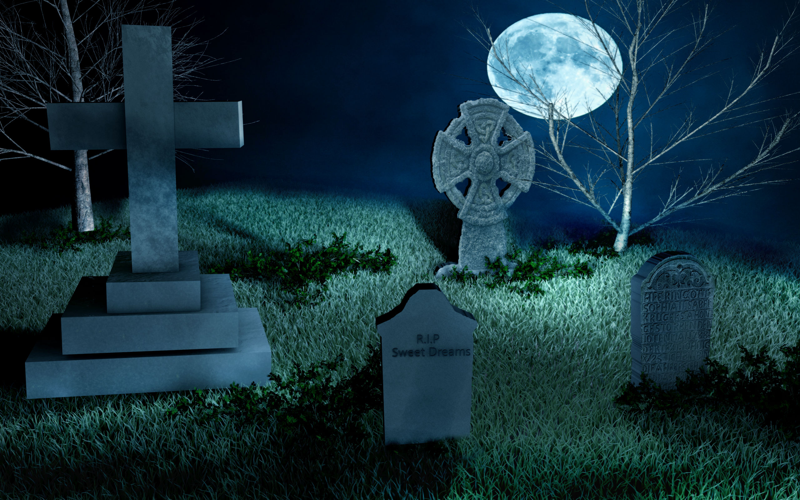 Cemetery at Night, Calm, Cemetery, Dead, Death, HQ Photo