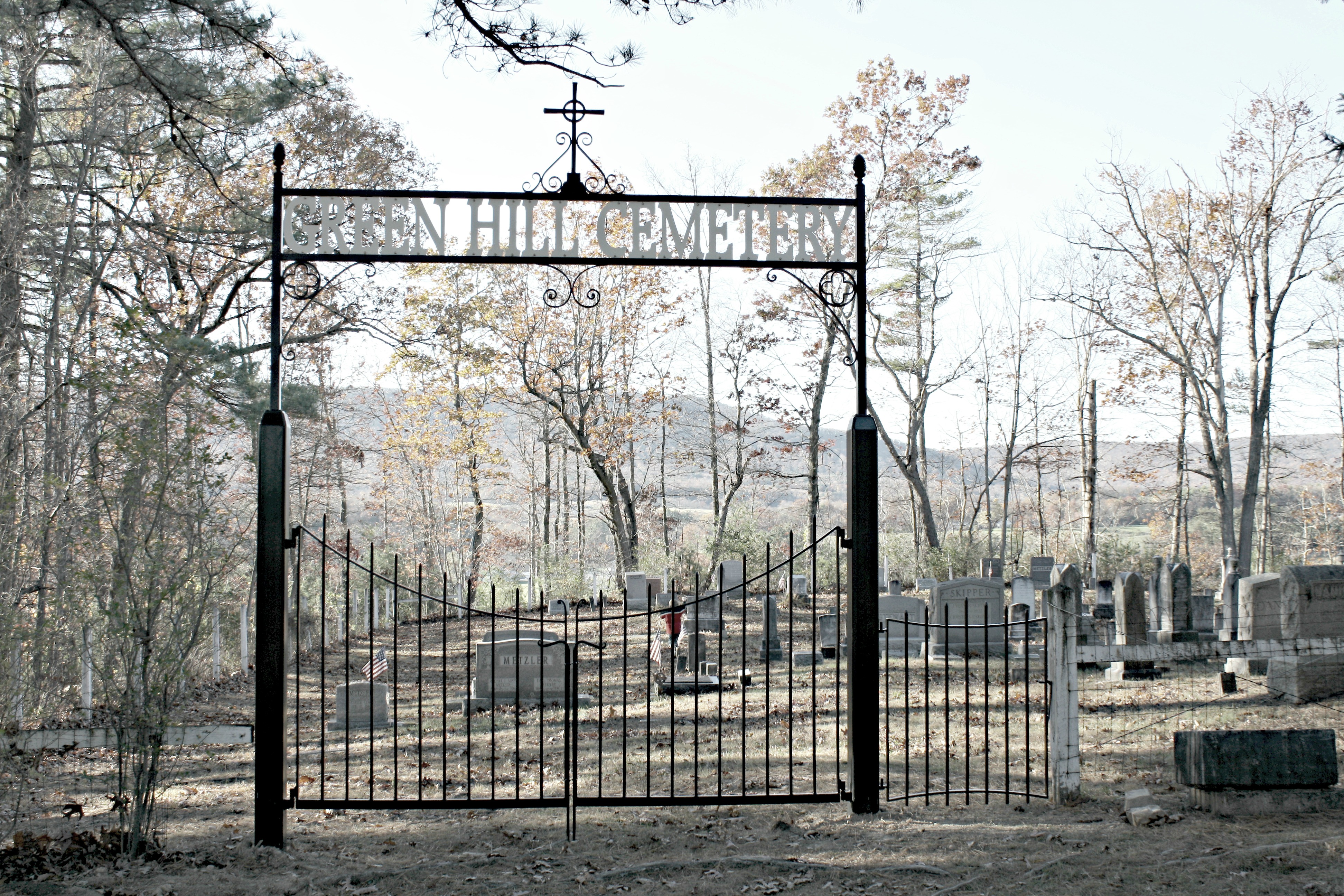 Cemetery gate photo