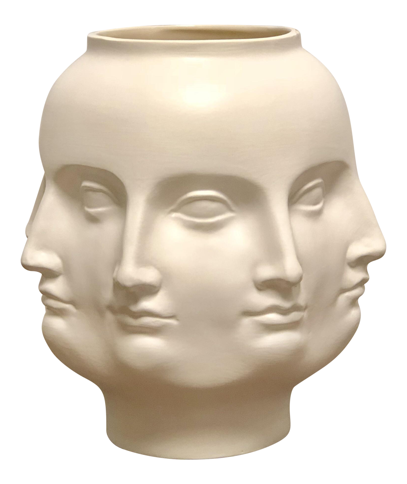Perpetual Face Dora Maar Style White Ceramic Urn | Chairish