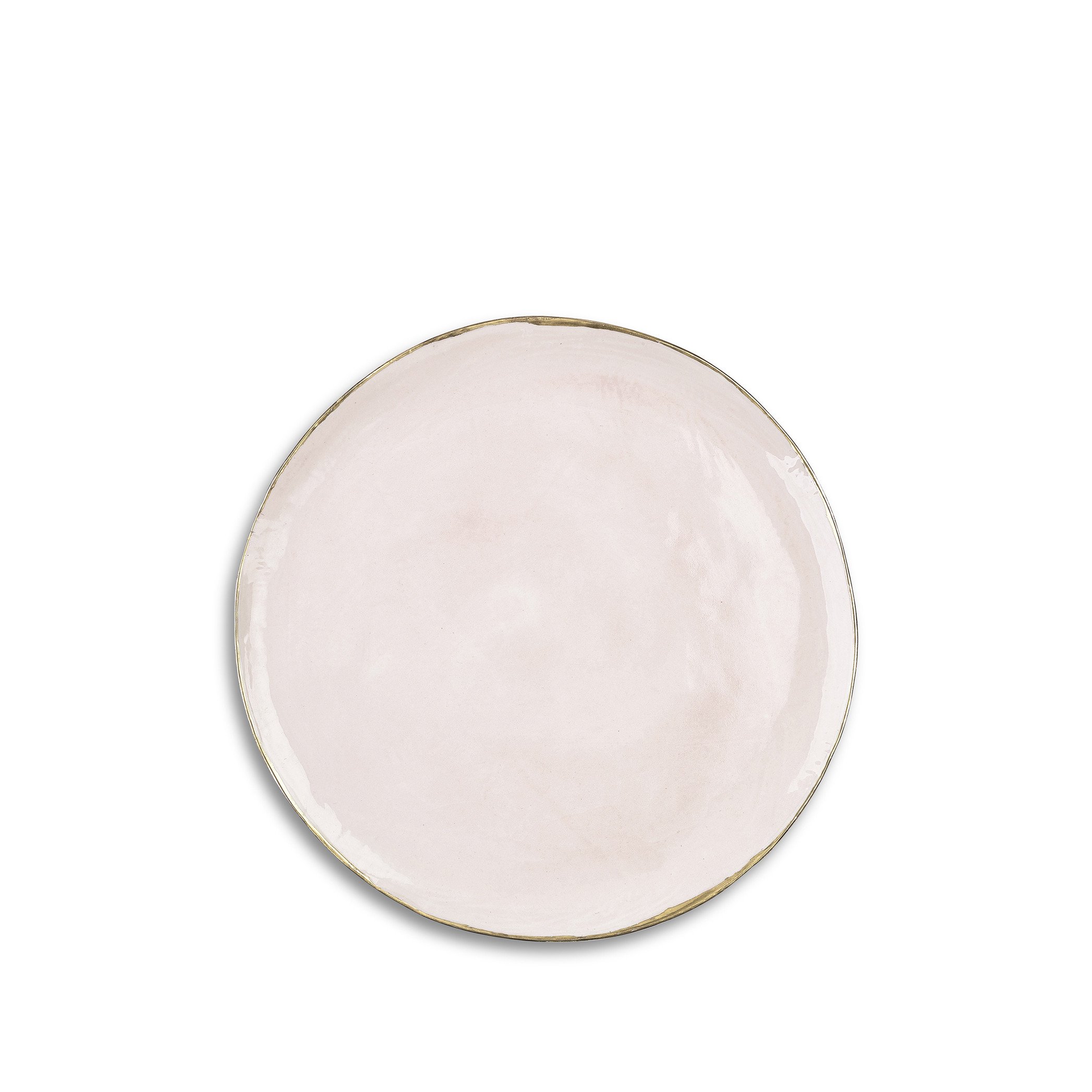 Medium Pink Ceramic Plate with Gold Rim, 28cm – Summerill & Bishop