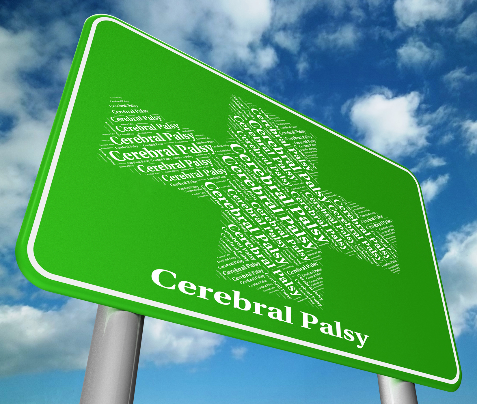 Cerebral palsy shows ill health and ailment photo