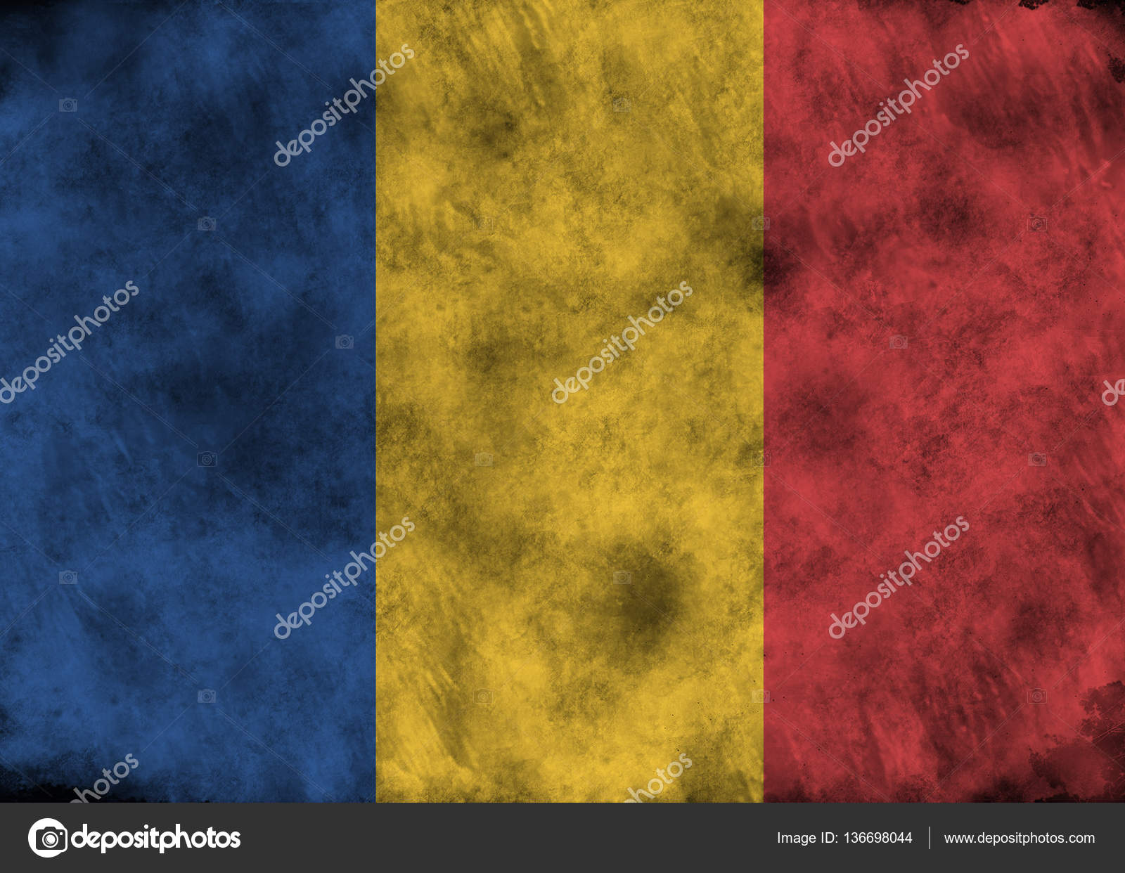 Grunge Chad flag. — Stock Photo © firea #136698044