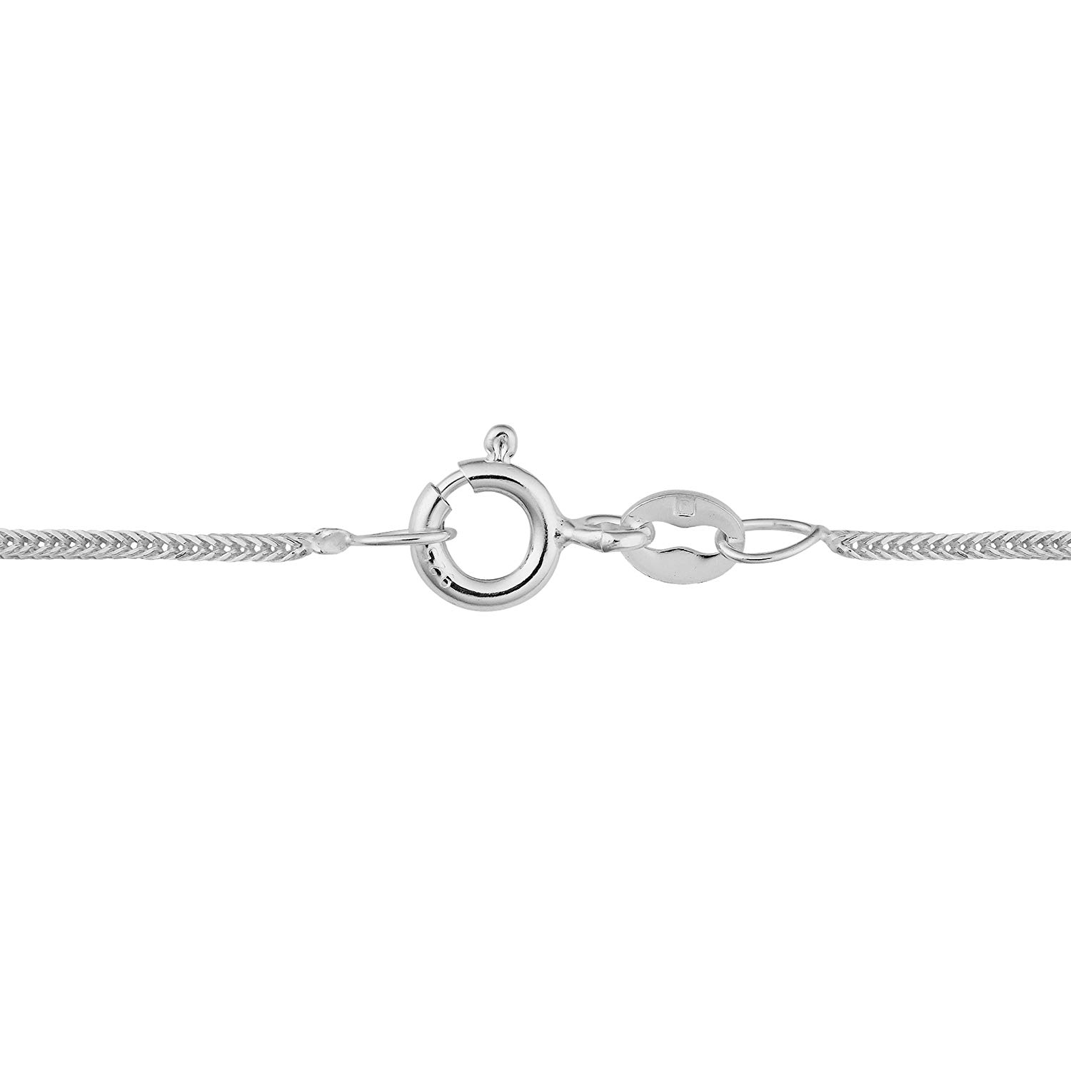 Amazon.com: Sterling Silver 0.8mm Foxtail Chain (16 inch): Chain ...