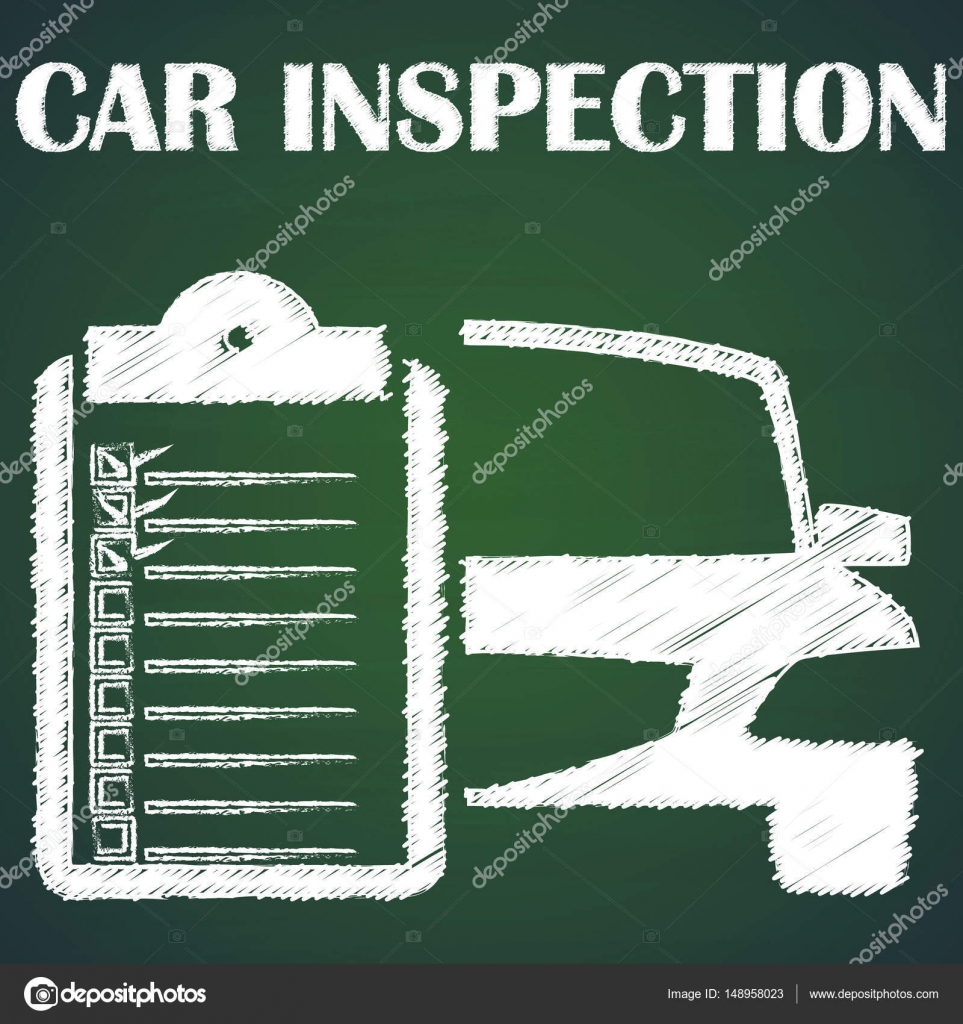 Car Inspection by chalk — Stock Vector © Masterkoii #148958023