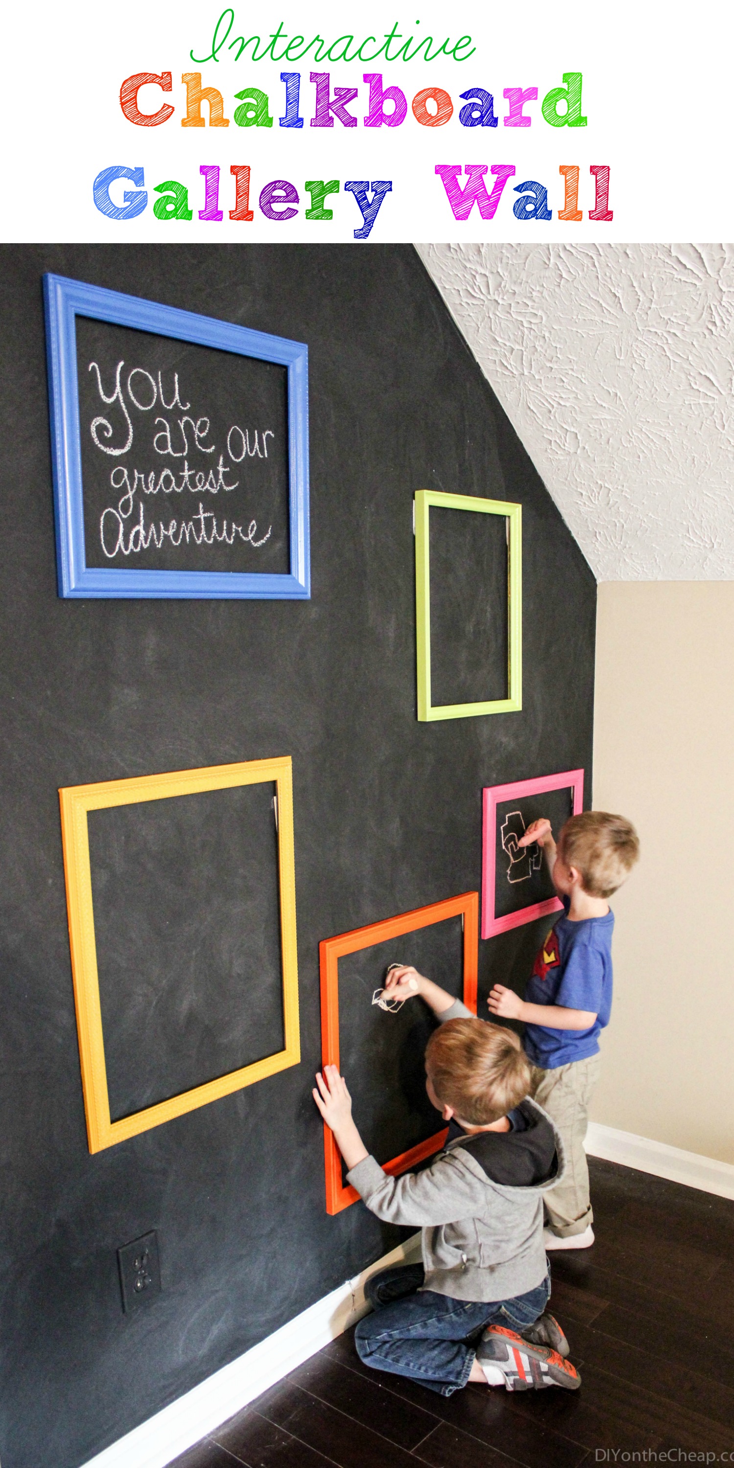 Playroom Interactive Chalkboard Gallery Wall - Erin Spain