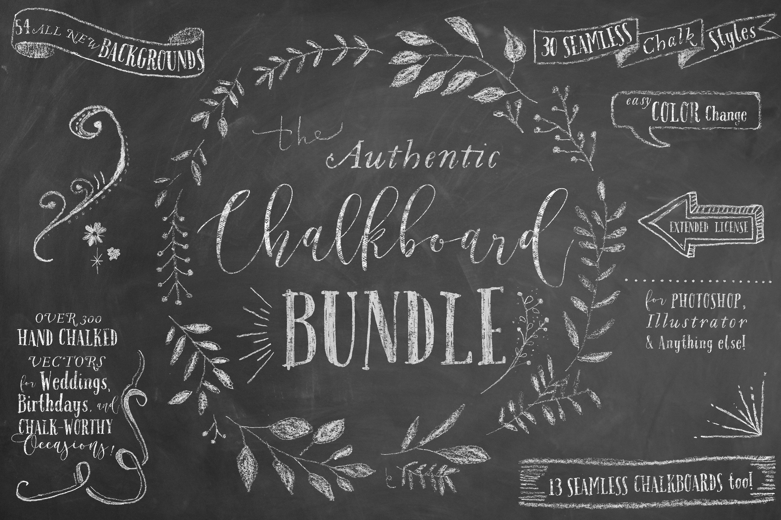 The Authentic Chalkboard Bundle ~ Layer Styles ~ Creative Market