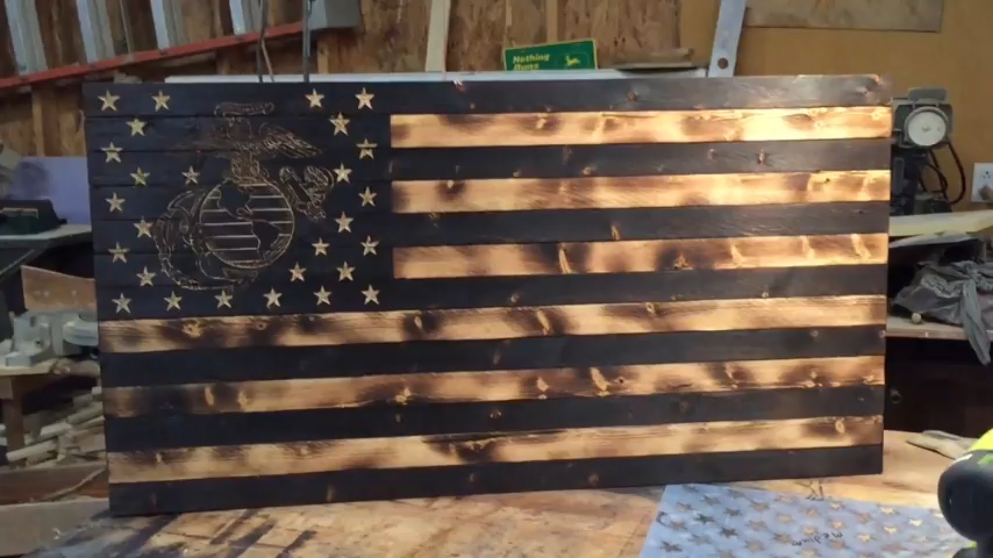 DIY Wooden American Marine Flag - YouTube
