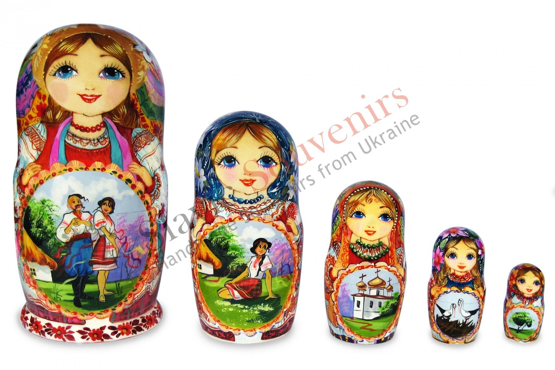 Russian Matryoshka - Flowers (31-03) - 5 items | Matryoshka doll ...