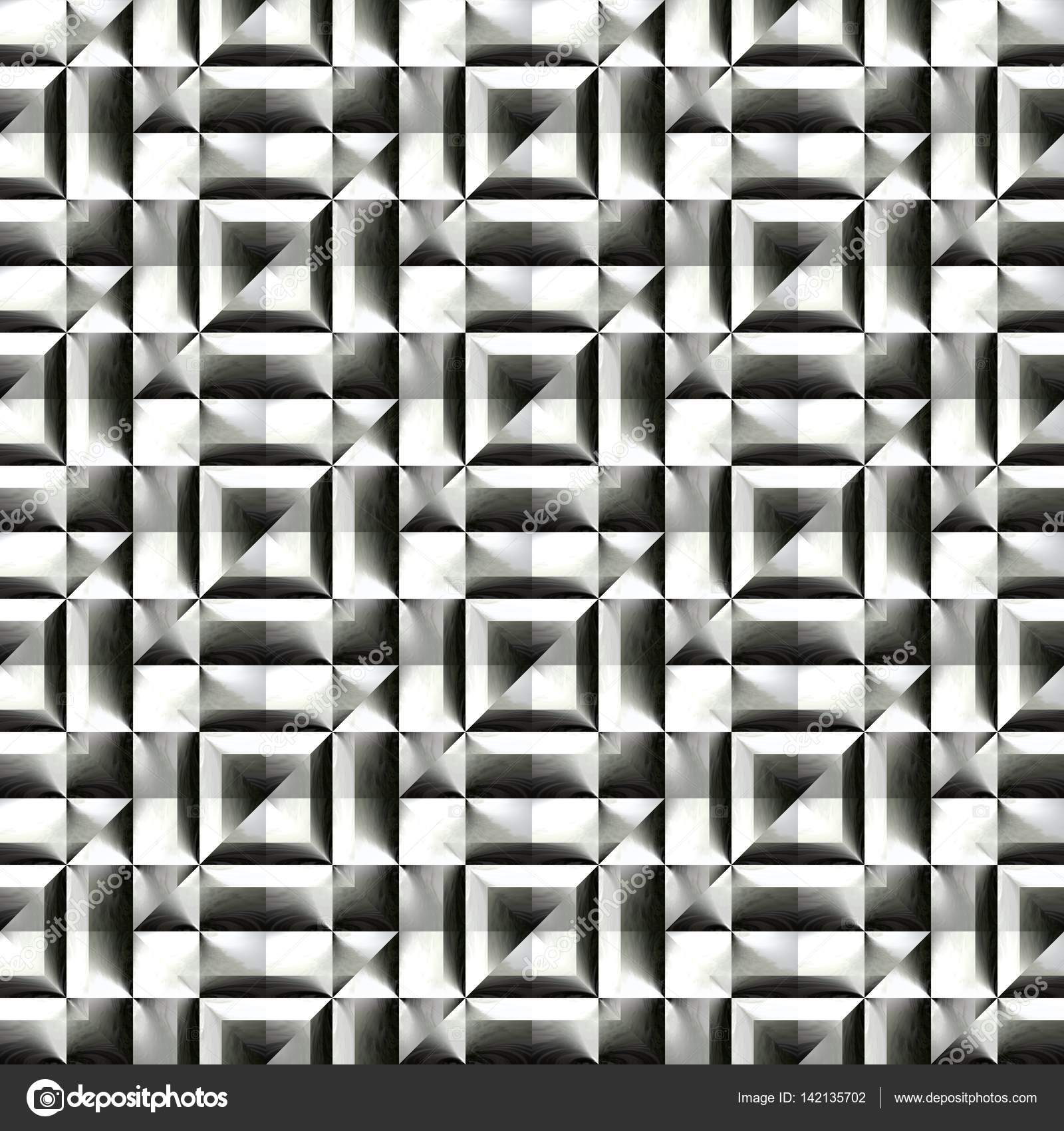 Abstract black and white 3D pattern, Metallic silver plastic surface ...
