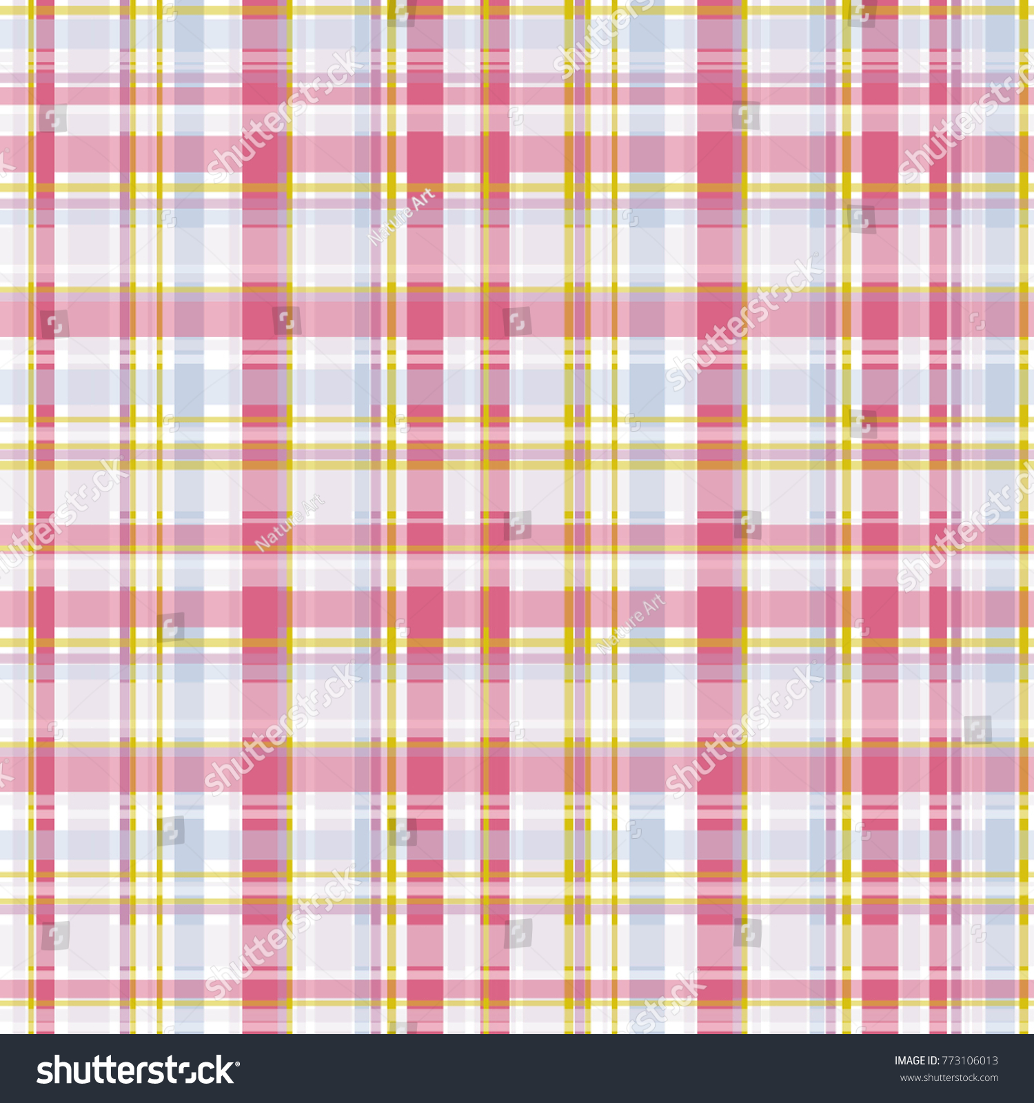 Seamless Plaid Pattern Checkered Fabric Texture Stock Vector ...