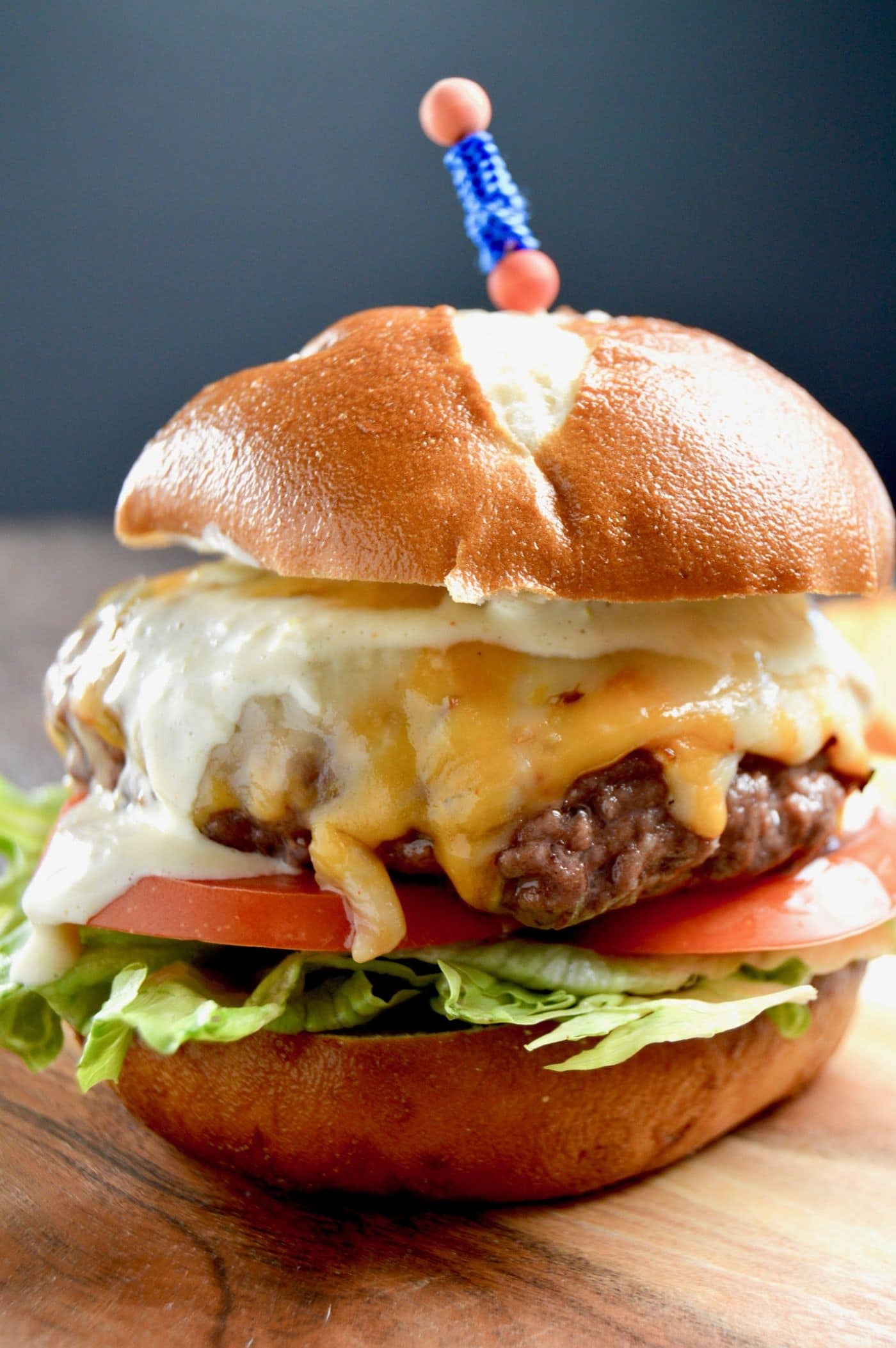 Grilled Green Chili Aioli Cheeseburger - West Via Midwest