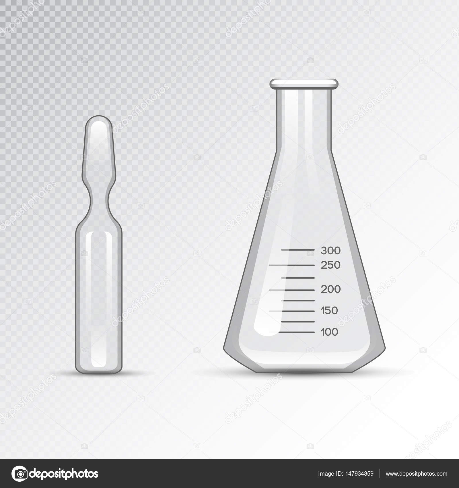 Chemical laboratory 3d lab flask glassware tube liquid biotechnology ...