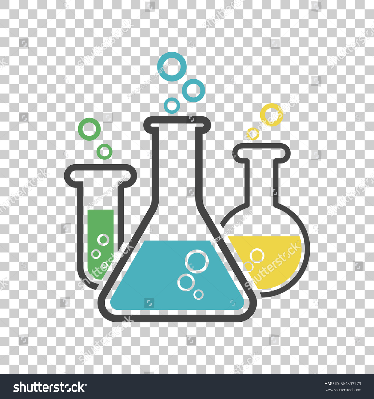 Chemical Test Tube Pictogram Icon Laboratory Stock Vector 564893779 ...