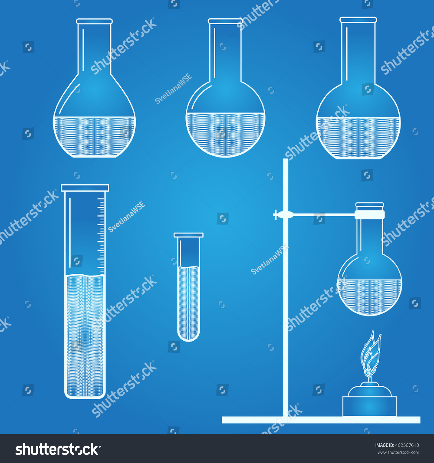 Chemistry Glassware Laboratory Testing Abstract Science Stock ...